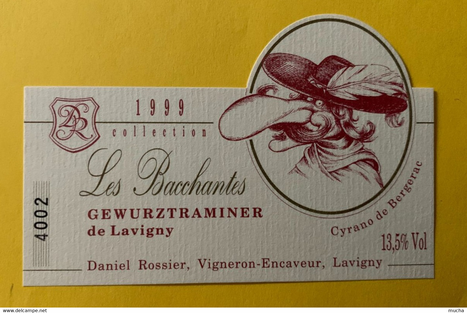 19882 - Suisse Les Bacchantes 1999 Gewurztraminer De Lavigny Daniel Rossier  Cyrano De Bergerac - Moustaches