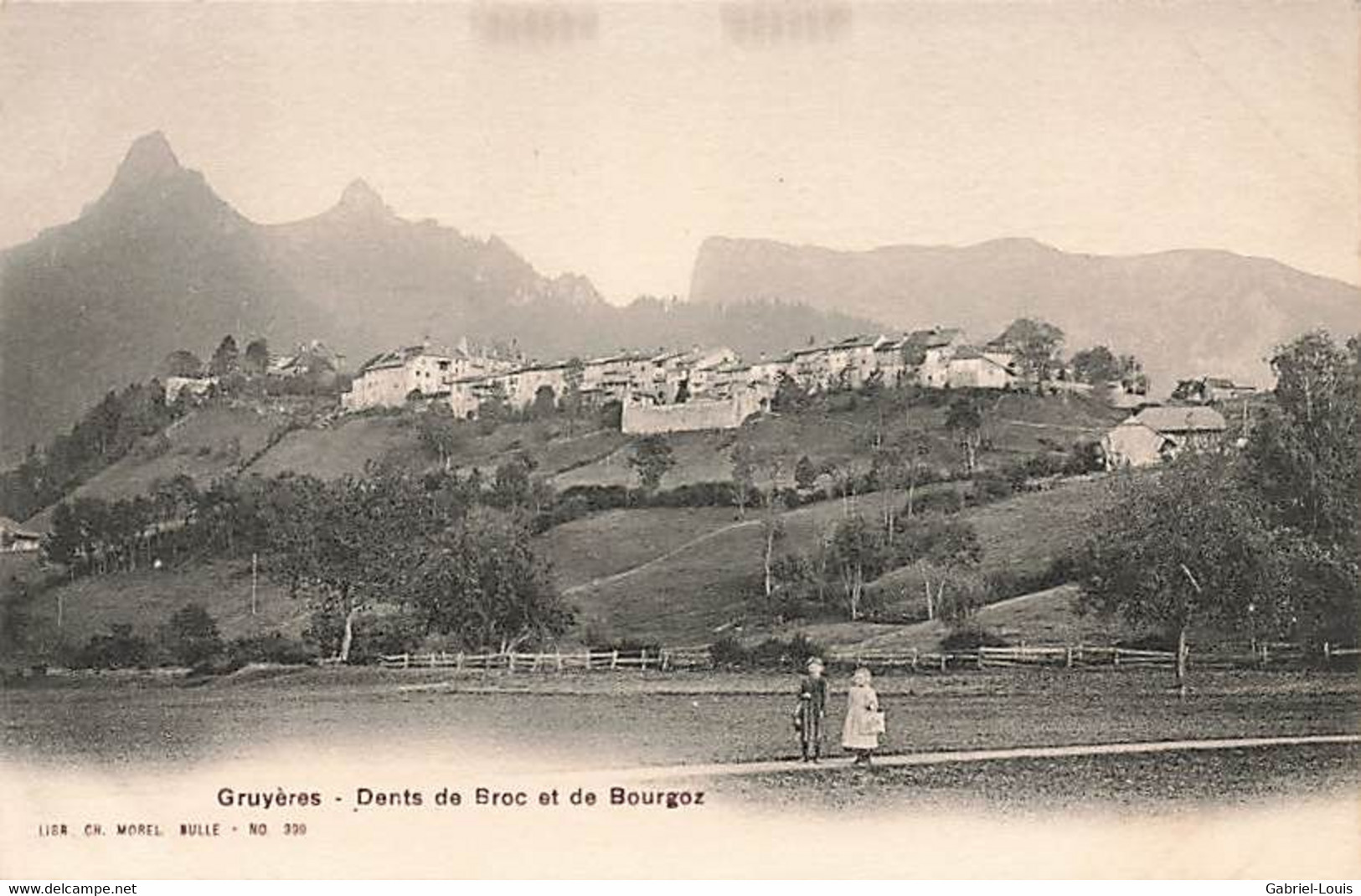 Gruyères Dents De Broc Et De Bourgoz Et De Chamois Enfants Morel 399 - Broc