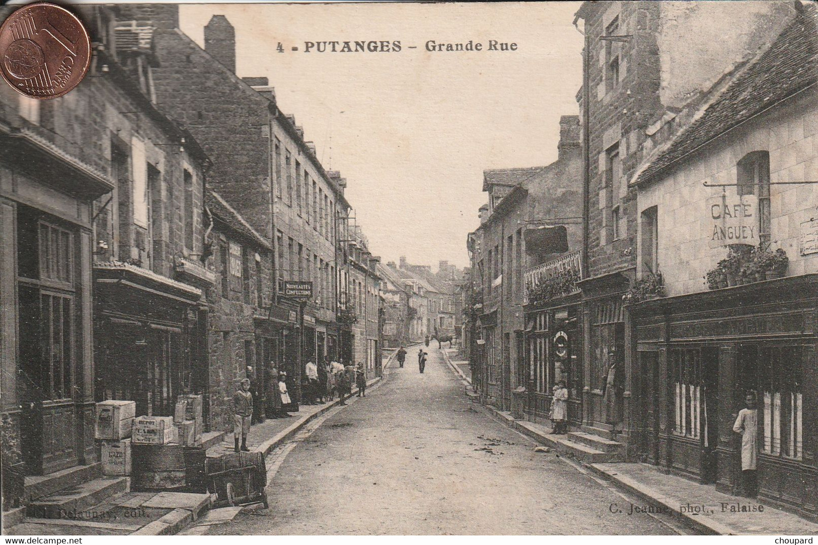 61 - Carte Postale Ancienne De  PUTANGES   Grande Rue - Putanges