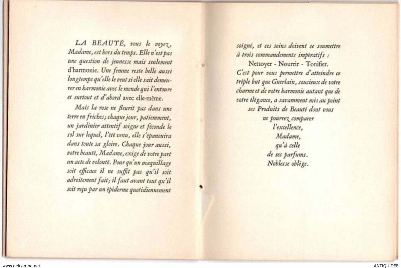 GUERLAIN - CASSANDRE - Edition 1953 - Exemplaire numéroté sur Vélin d'Arches -