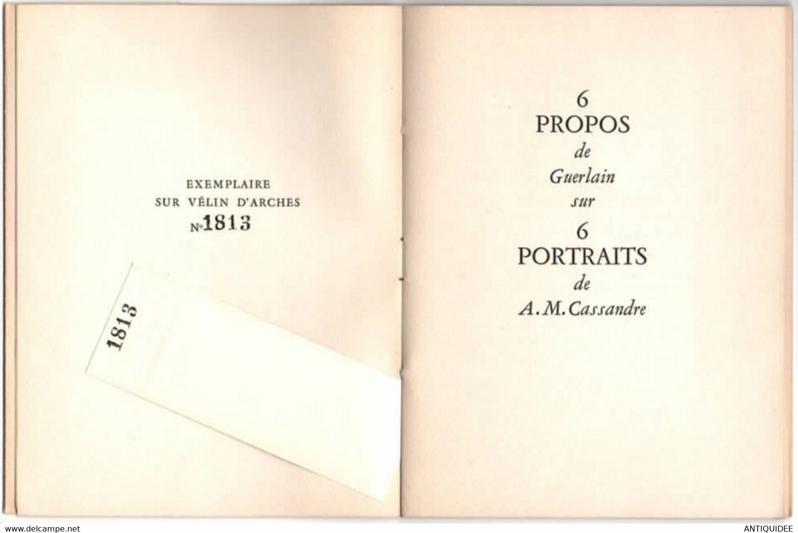GUERLAIN - CASSANDRE - Edition 1953 - Exemplaire numéroté sur Vélin d'Arches -