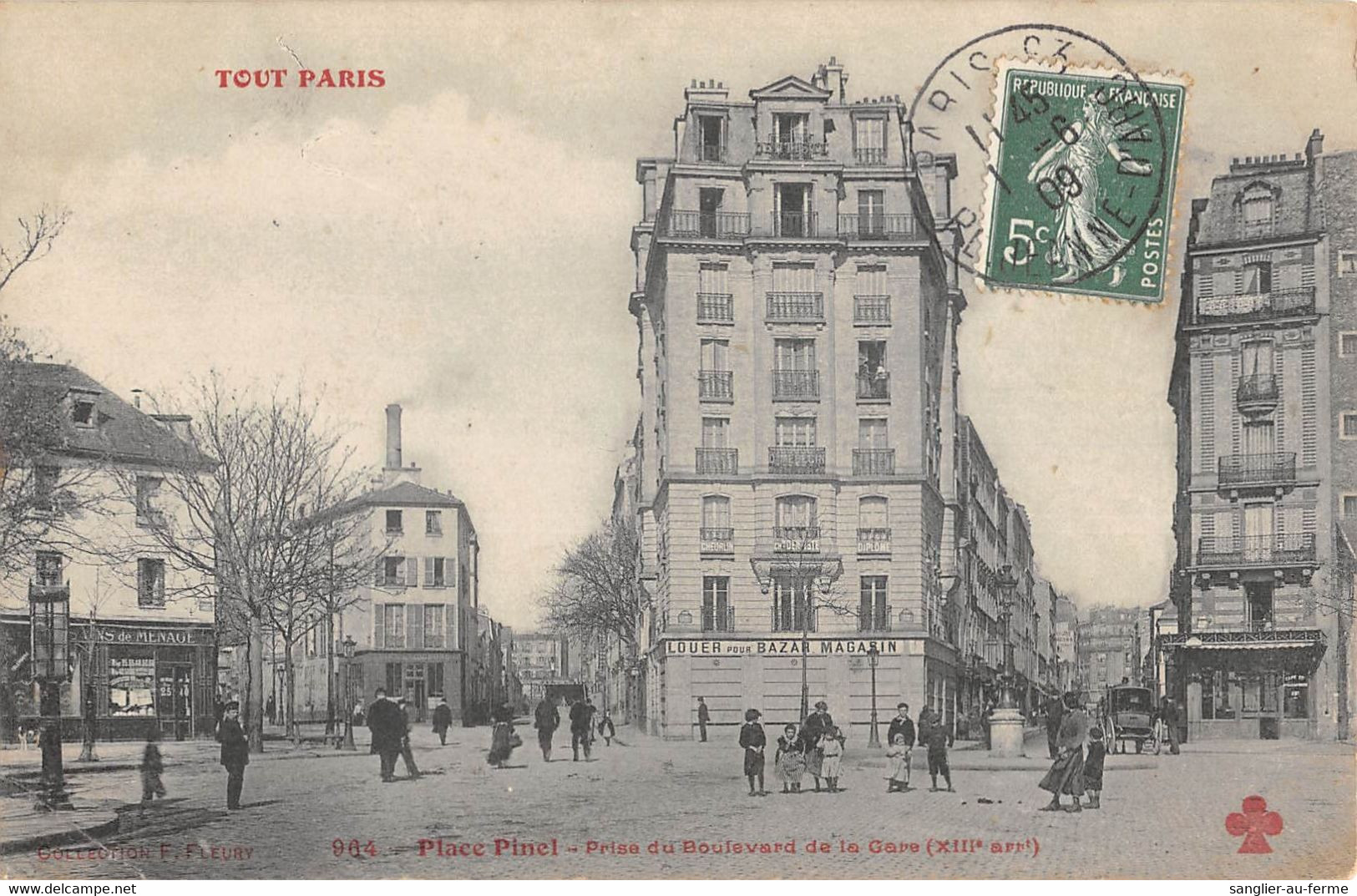 CPA 75 TOUT PARIS / PARIS 13e / PLACE PINEL PRISE DU BOULEVARD DE LA GARE - Paris (13)