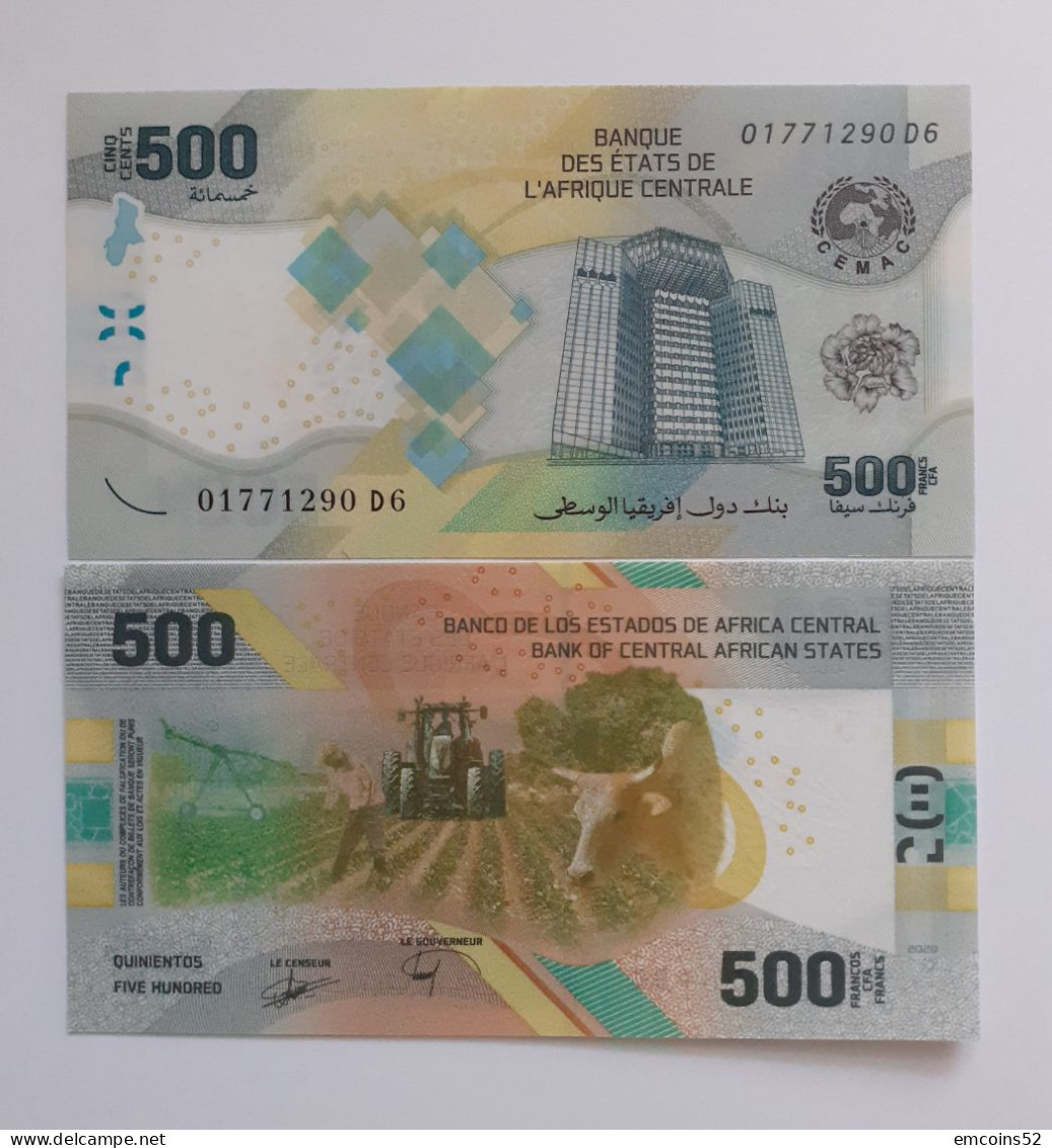 CENTRAL AFRICAN STATES  500 FRANCS 2020/2022 PW700 UNC - États D'Afrique Centrale