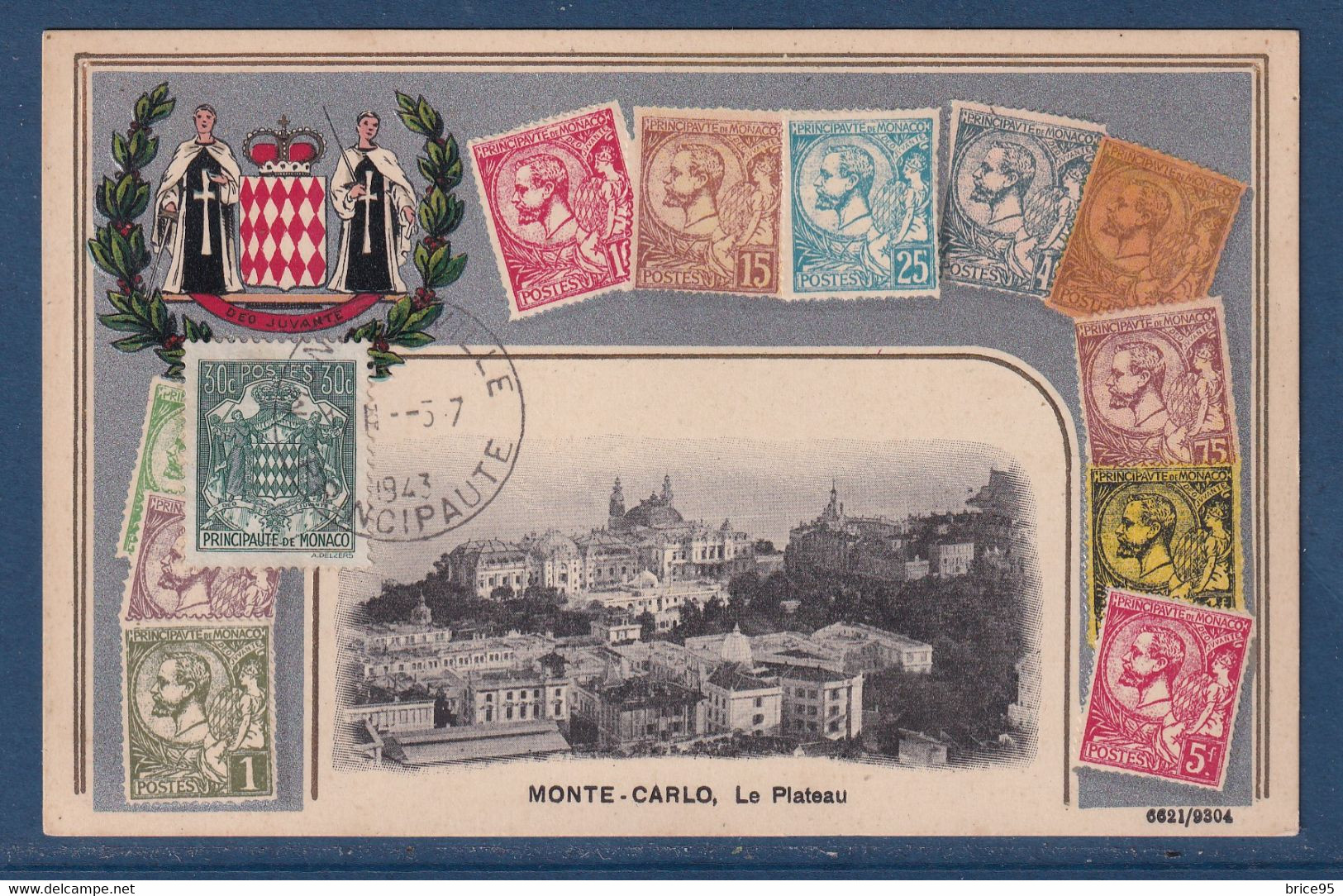 Monaco - Carte Postale - CPA - Monte Carlo - Le Plateau - Timbre - Monte-Carlo