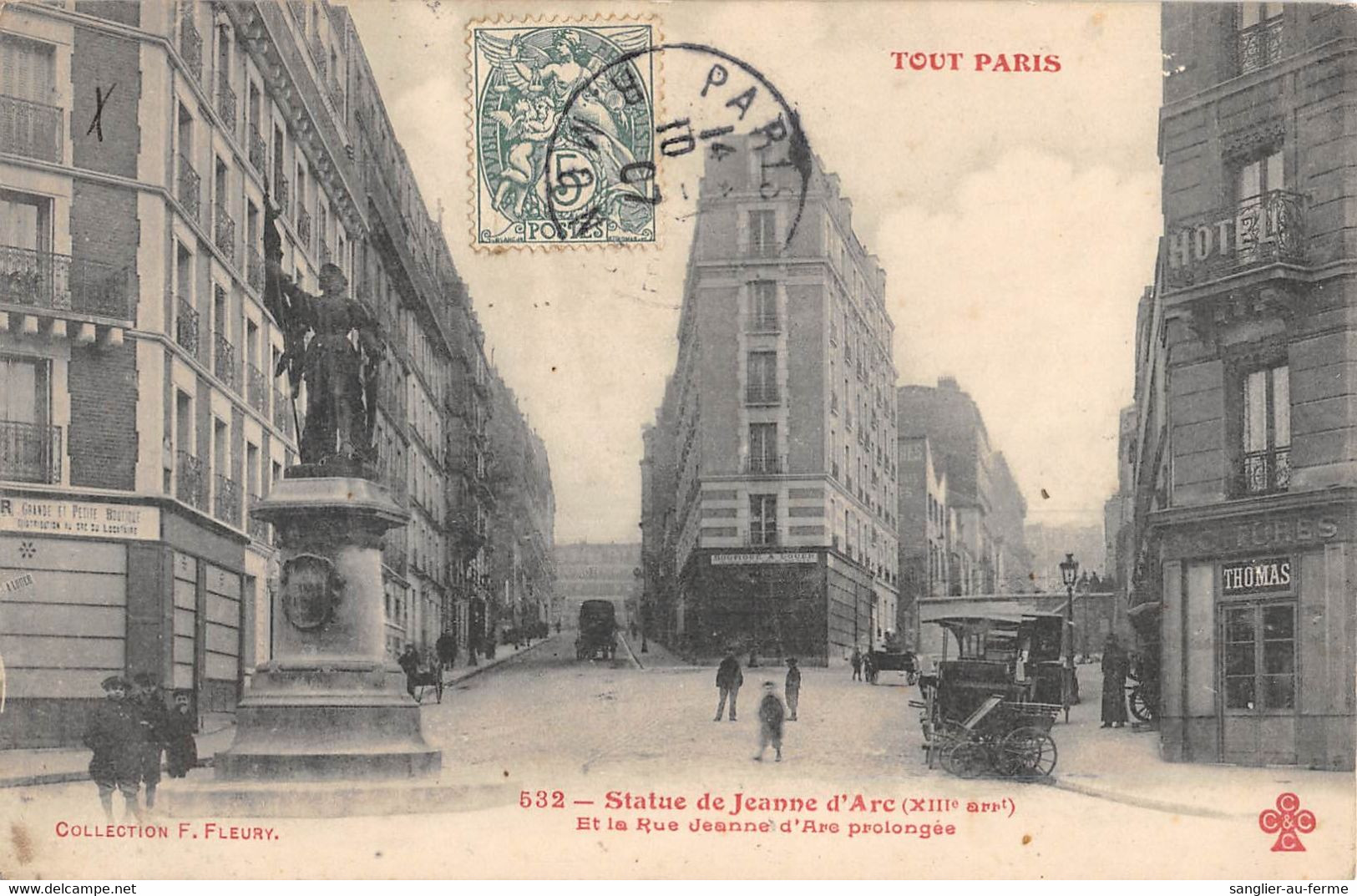 CPA 75 TOUT PARIS / PARIS 13e / STATUE DE JEANNE D'ARC ET LA RUE JEANNE D'ARC PROLONGEE - Paris (13)