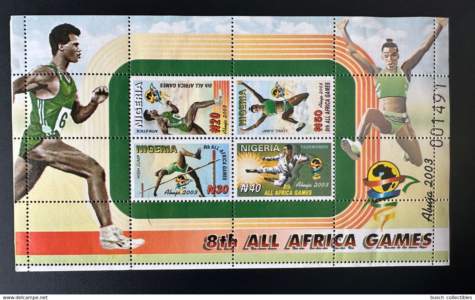 Nigeria 2003 Mi. Bl. 26 8th All Africa Games Sport Taekwondo - Nigeria (1961-...)