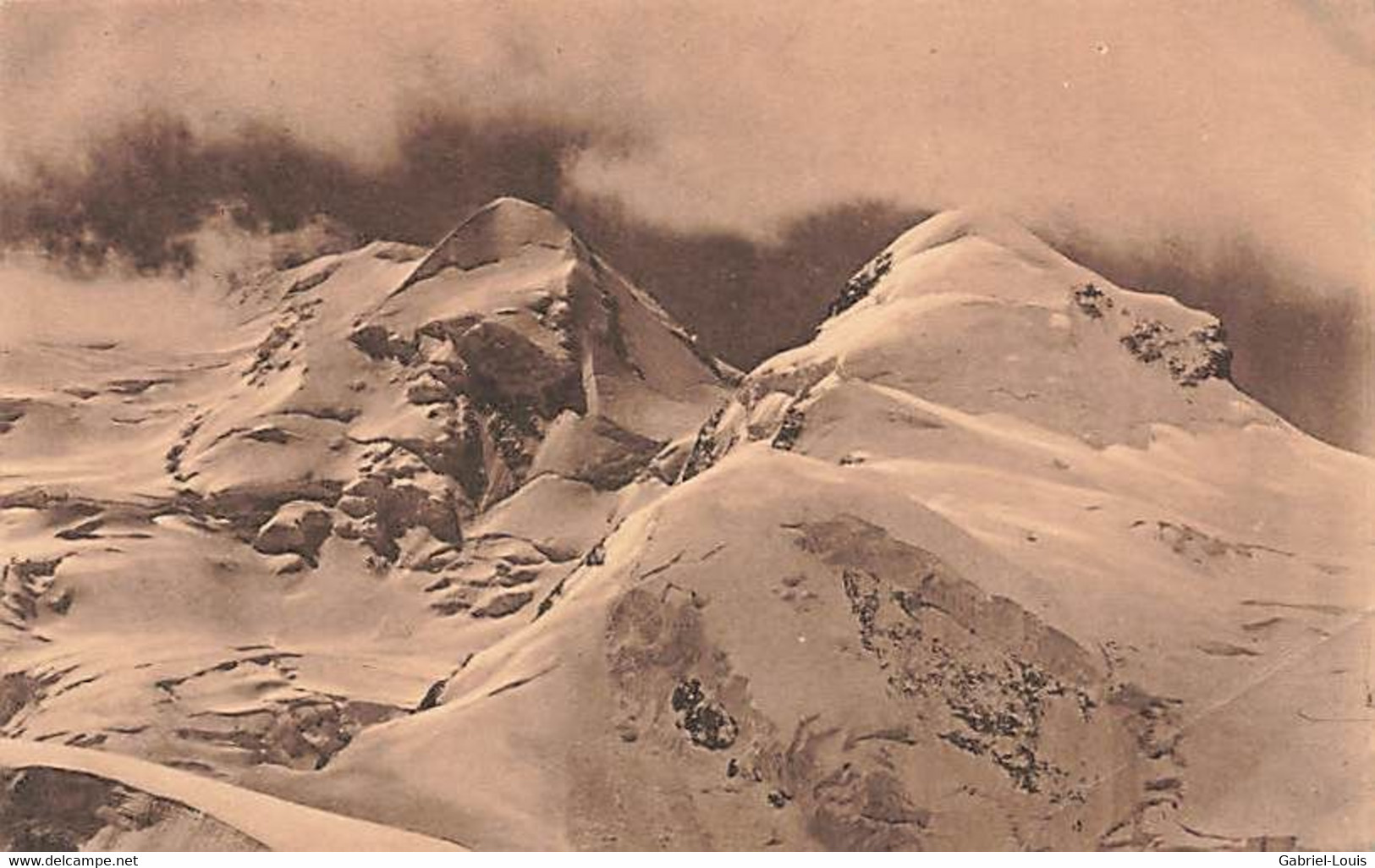 Castor Et Pollux Vus Du Gornergrat Pointe Dufour 1911 Téléphoto Zermatt - Zermatt