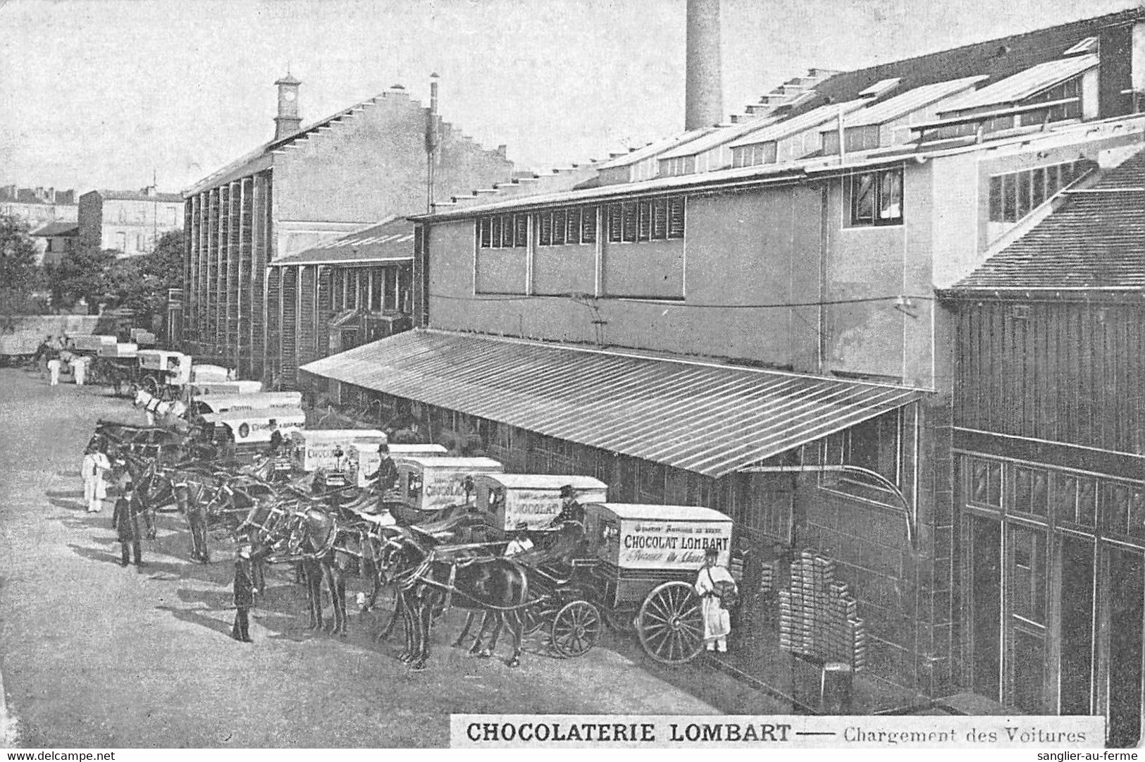 CPA 75 PARIS / PARIS 13e / CHOCOLATERIE LOMBART / CHARGEMENT DES VOITURES / INDUSTRIE - Paris (13)