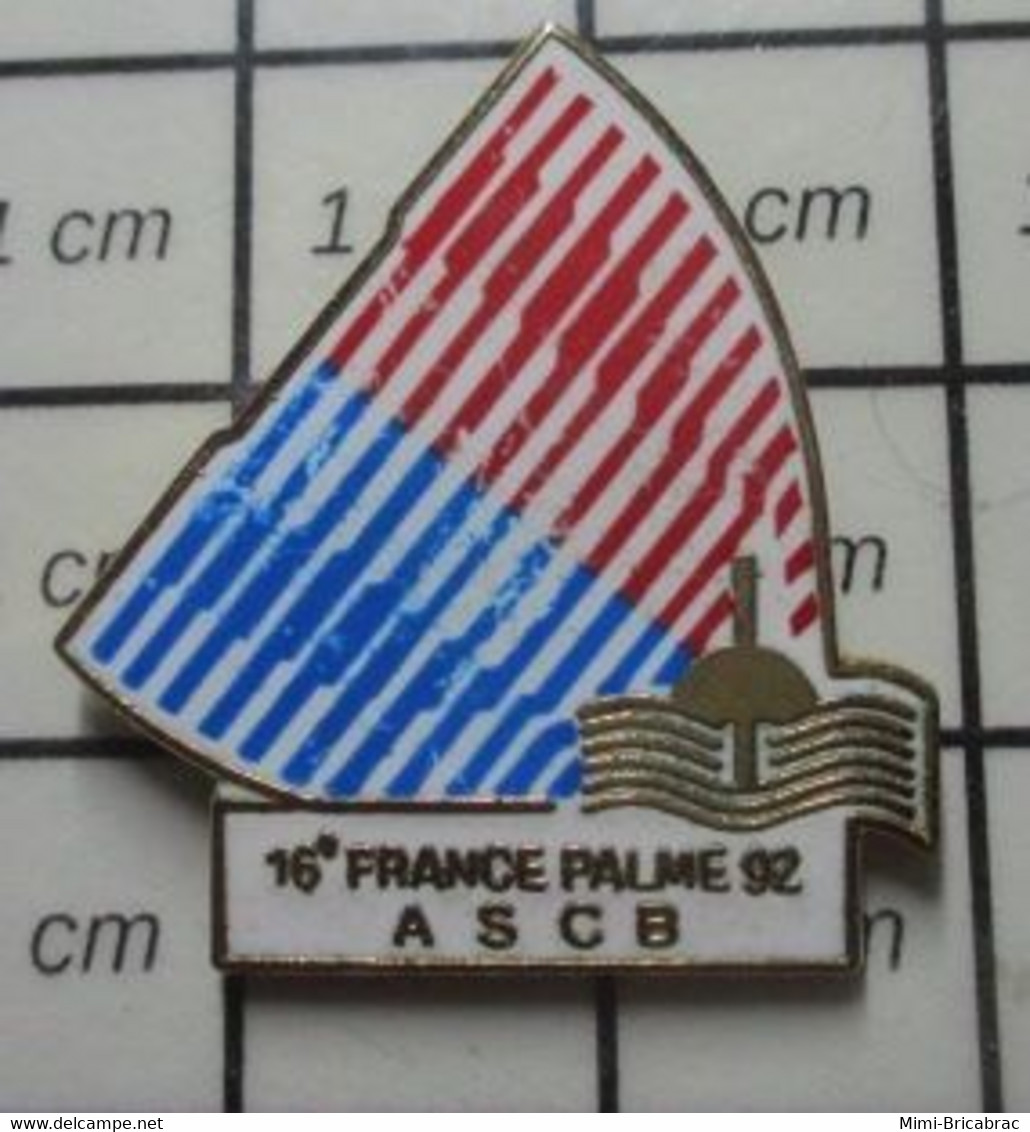 1516c Pin's Pins / Rare Et De Belle Qualité / SPORTS / NATATION AVEC PALME 92 16e CHAMPIONNATS DE FRANCE ASCB - Natation