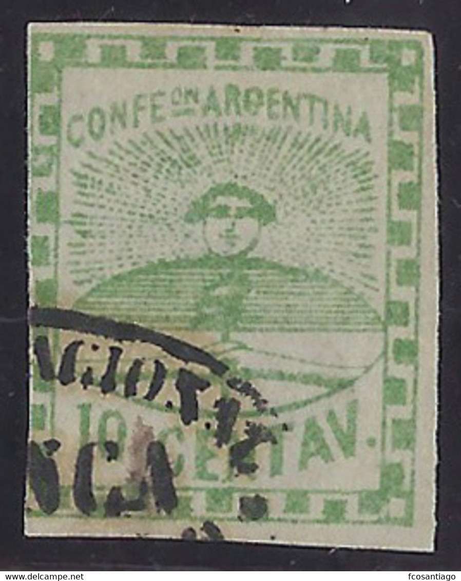 ARGENTINA 1858 - Yvert #2 - VFU - Buenos Aires (1858-1864)