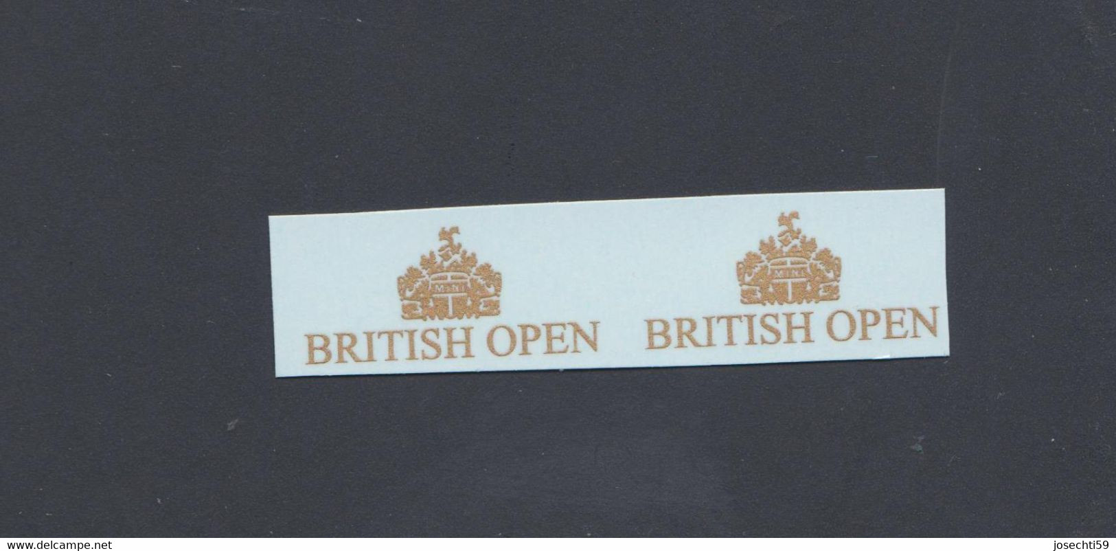 Decalque Decals Logo British Open 1/18 Deux Pièces Scale 1:18 Colorado Or - Transfer