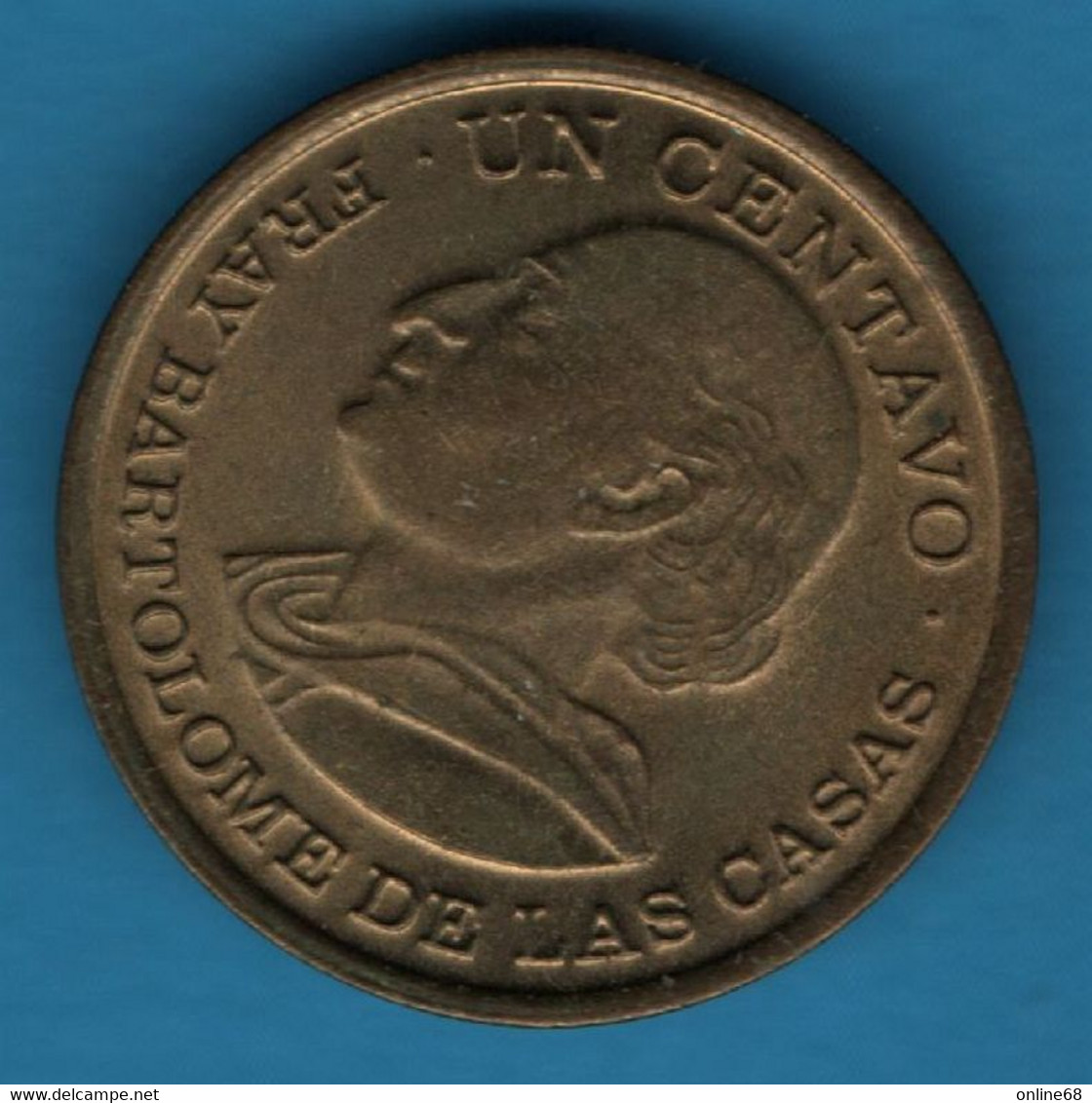 GUATEMALA 1 CENTAVO 1979 KM# 275 FRAY BARTOLOME DE LAS CASAS - Guatemala