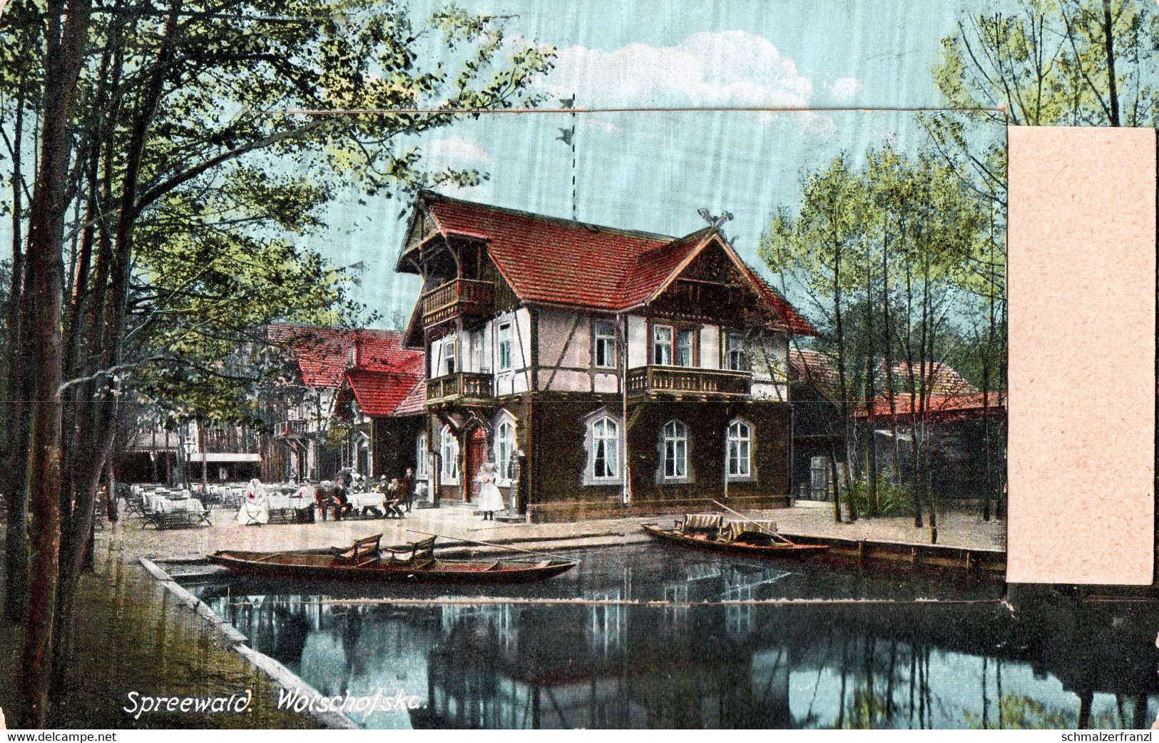 Leporello Drucksache AK Wotschofska Gasthaus Hafen Lübbenau Lübben Burg Leipe Lehde Schlepzig Cottbus Stempel Spreewald - Luebbenau