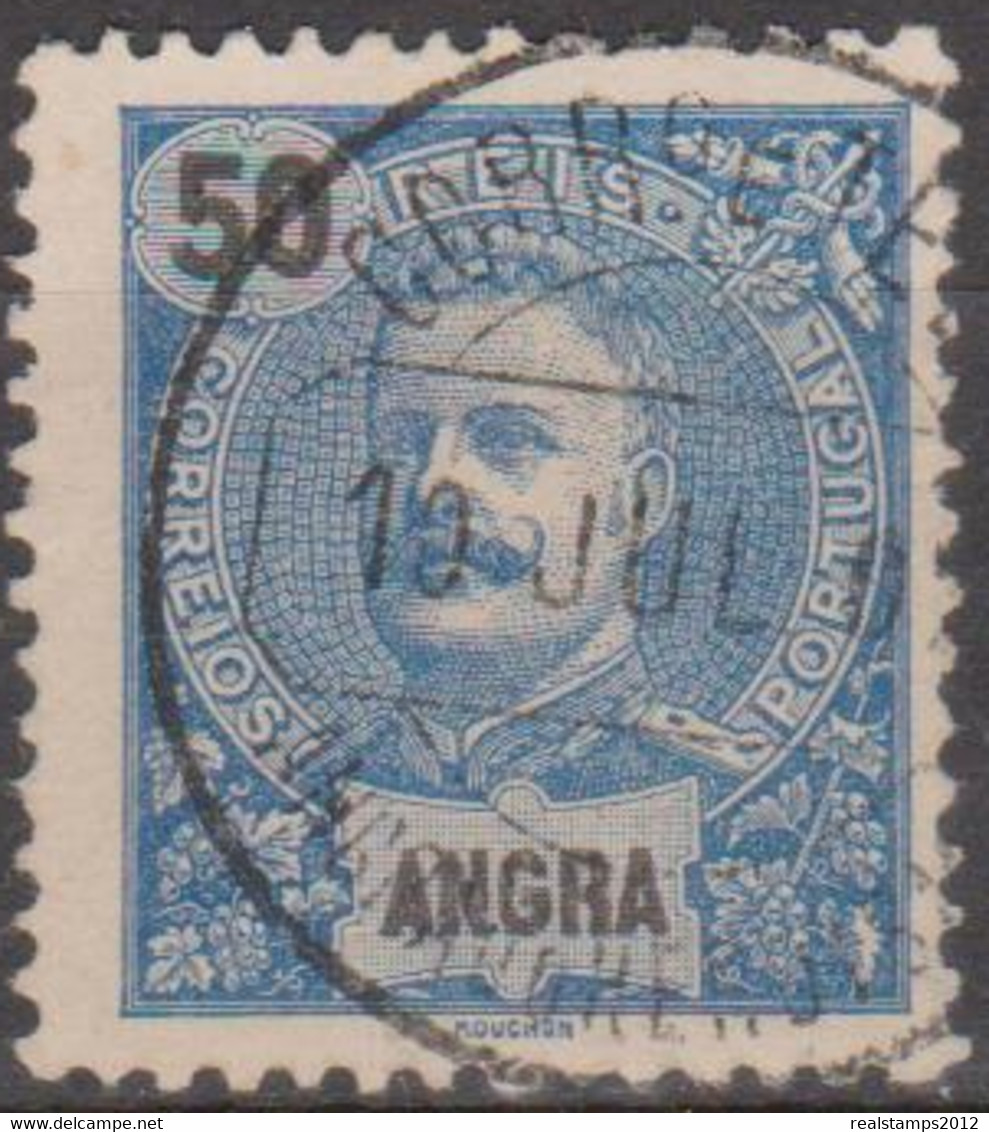 ANGRA (Açores) - 1898-1905,  D. Carlos I. Novas Cores E Valores,   50 R.    D. 11 3/4 X 12  (o)  MUNDIFIL  Nº 29 - Angra