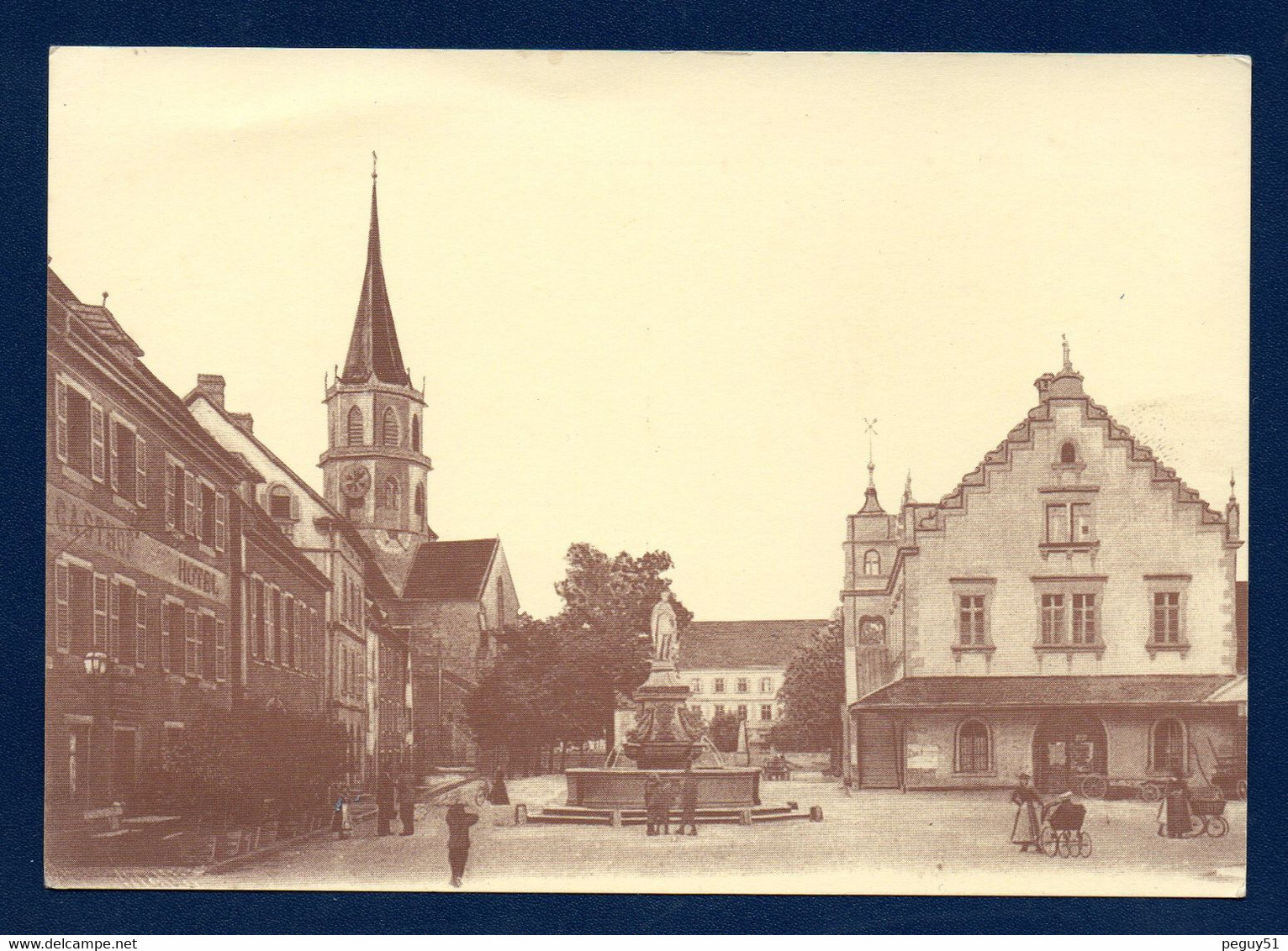 68. Soultz. Place De La République. Hôtel De Ville. Fontaine Et église Saint-Maurice. Gasthof-Hôtel. - Soultz