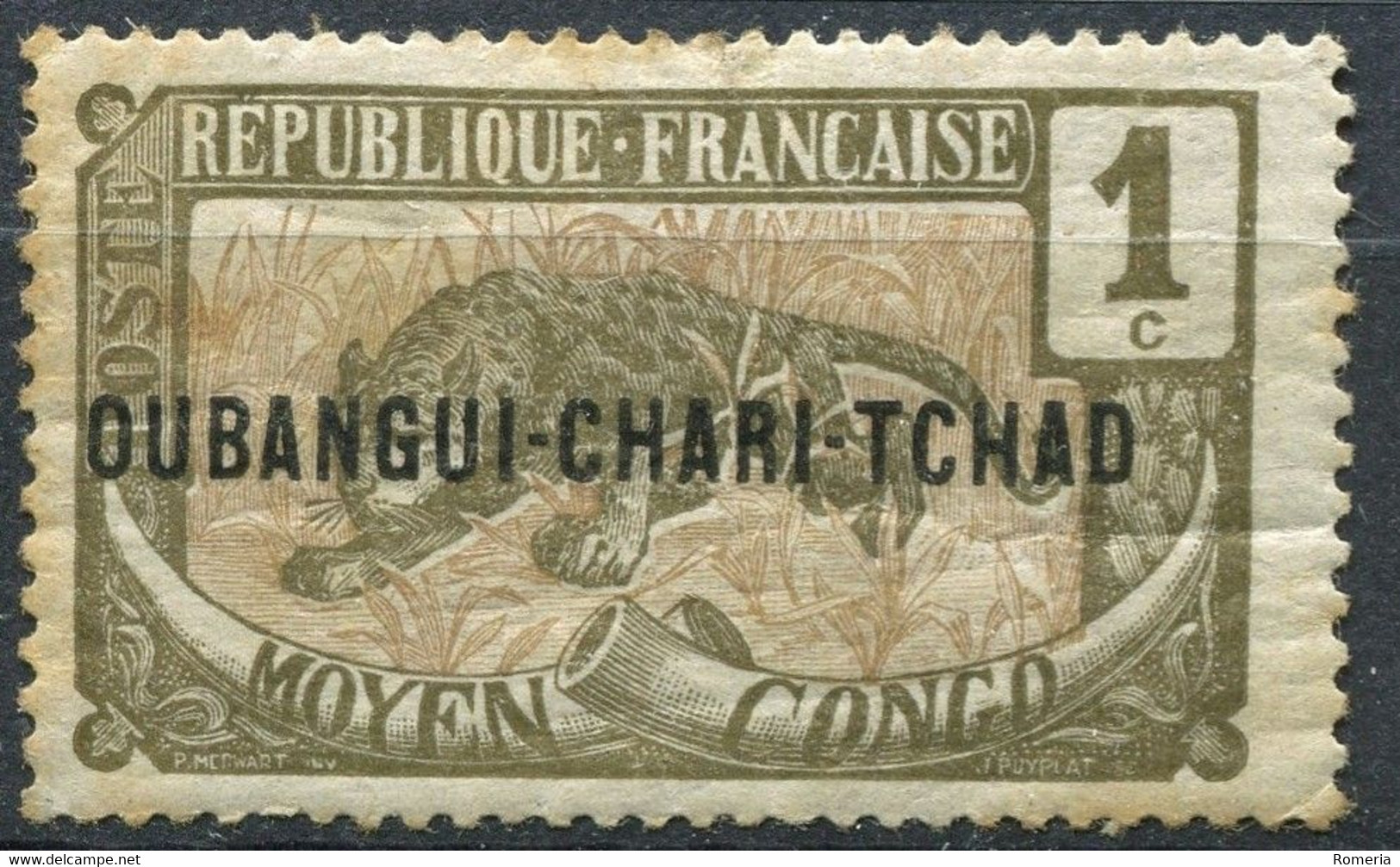 Oubangui Chari - 1915 -> 1925 - Timbres Oblitérés - Yt 1 - 3 - 5 - 7 - 46 - 51 - 54 - Oblitérés