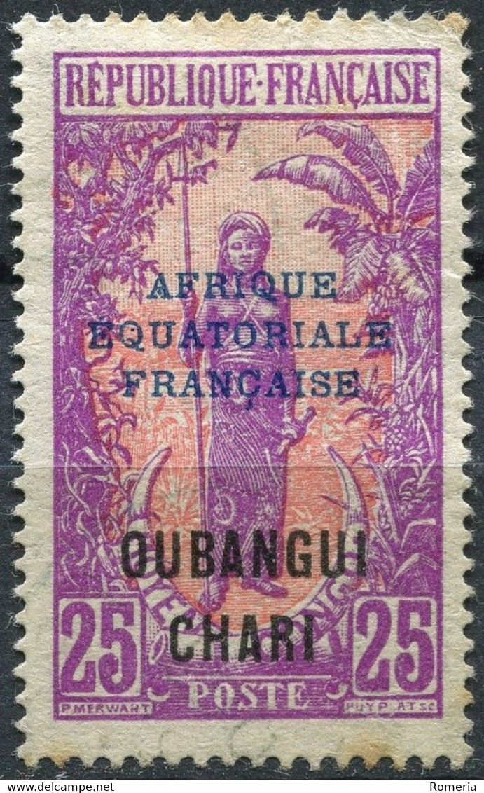 Oubangui Chari - 1915 -> 1925 - Timbres oblitérés - Yt 1 - 3 - 5 - 7 - 46 - 51 - 54