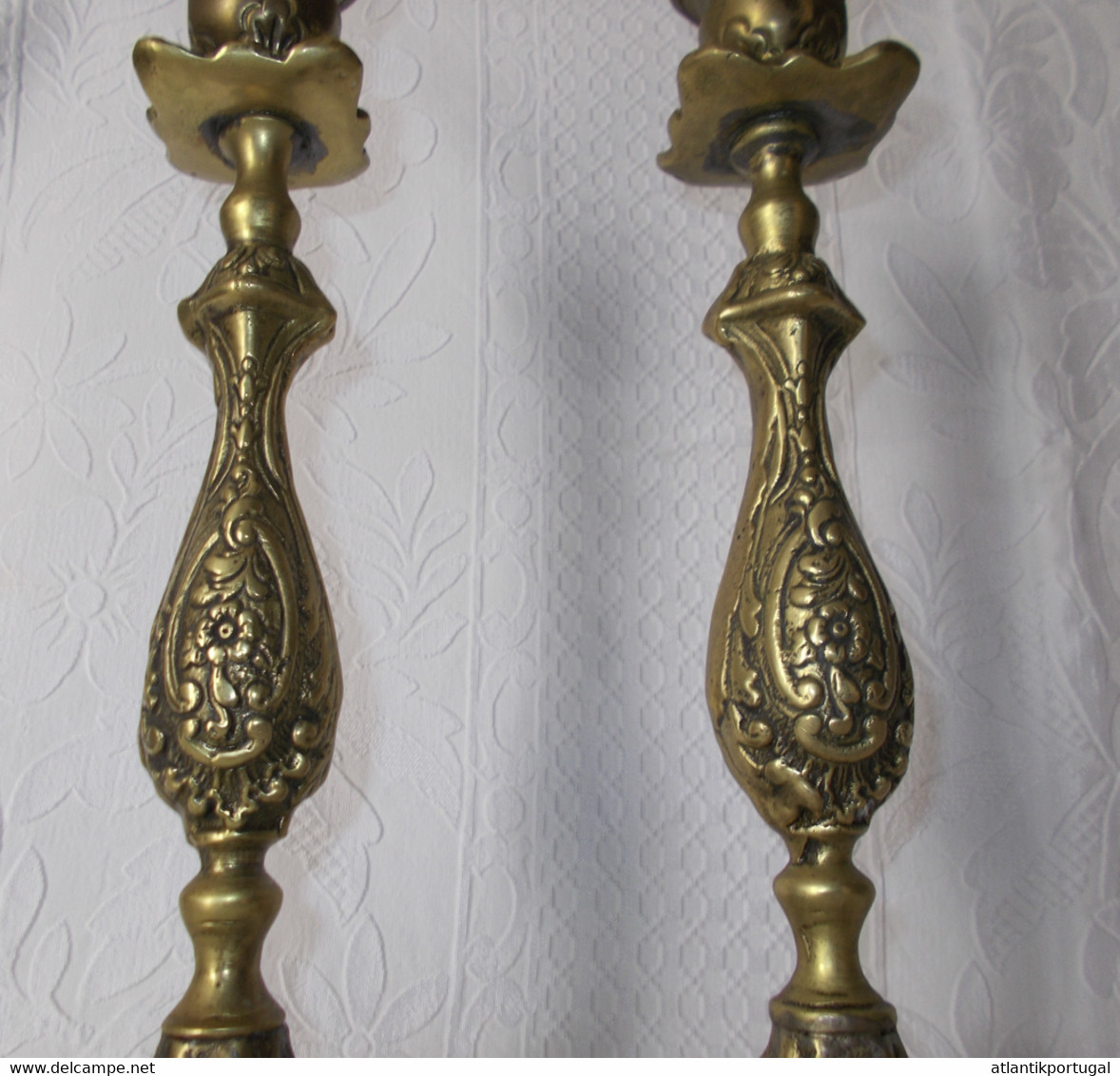 Paar Bronze Kerzenhalter. - Chandeliers, Candélabres & Bougeoirs