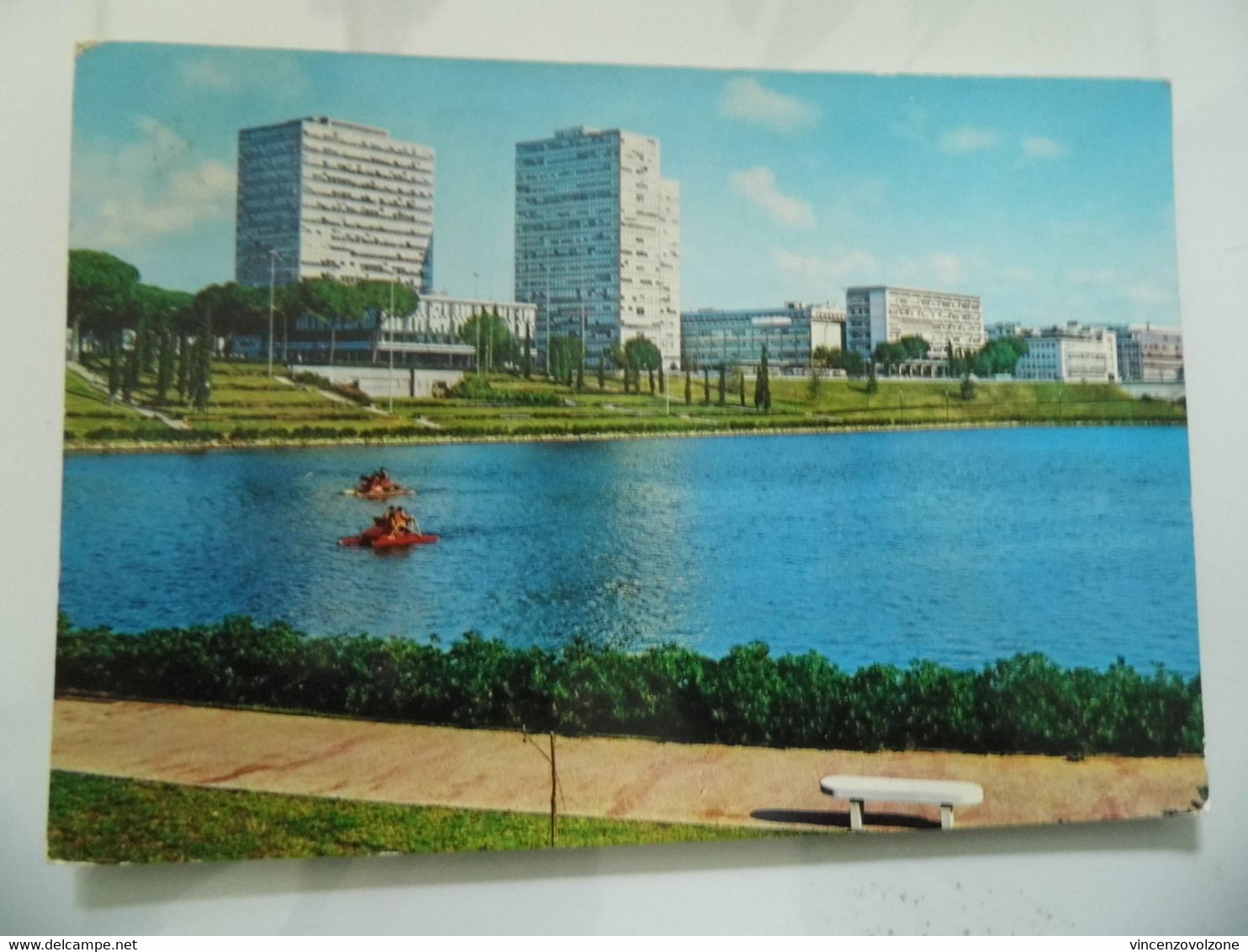 Cartolina Viaggiata  "ROMA EUR Il Lago" 1972 - Parks & Gardens