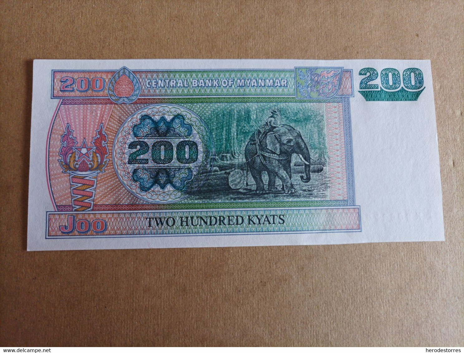 Billete De Myanmar 200 Kyats, Año 1998, UNC - Timor