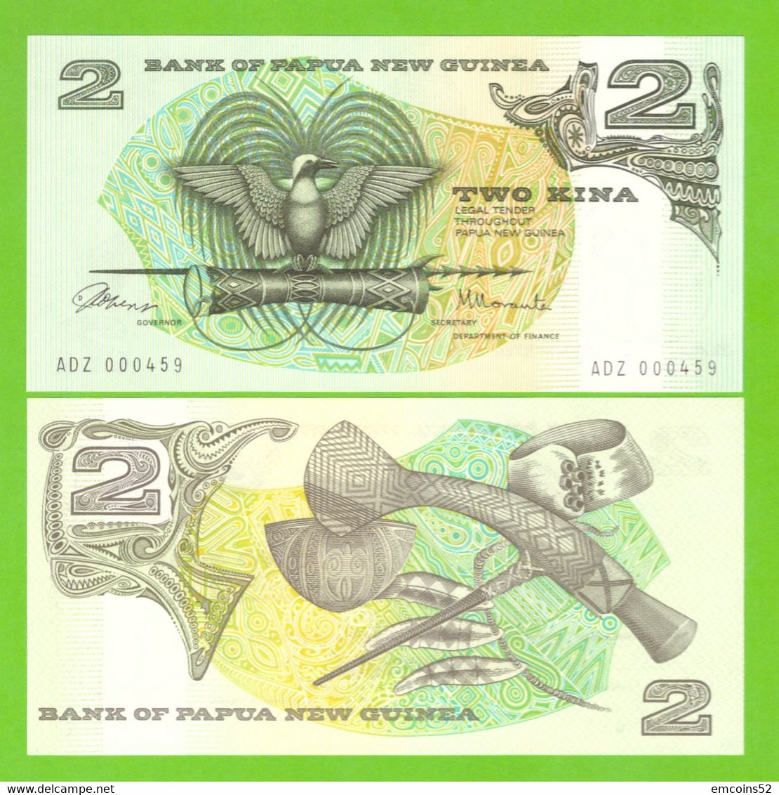 PAPUA NEW GUINEA 2 DOLLARS 1981/1987  P-5a  UNC - Papua Nueva Guinea