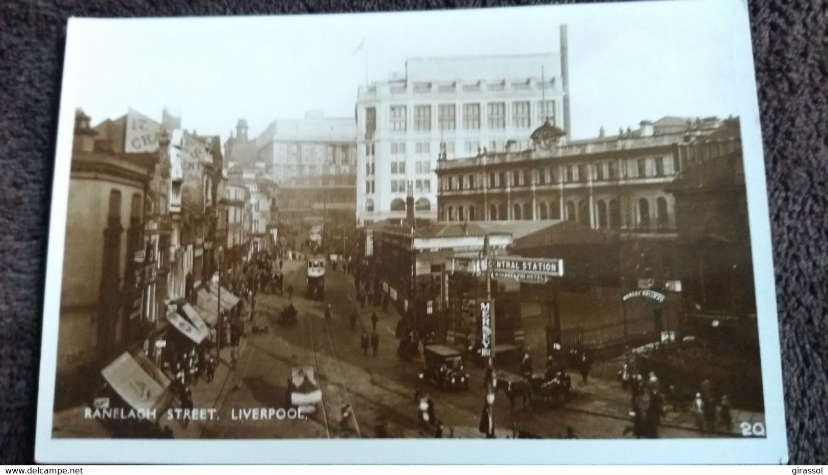 CPA LIVERPOOL RANELAGH STREET CENTRAL STATION REAL PHOTO - Northamptonshire