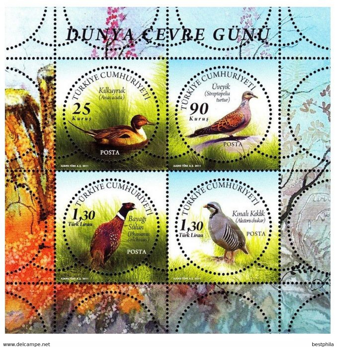 Turkey, Türkei - 2011 - World Environment Day (Birds) - 1.Mini S/Sheet ** MNH - Nuovi