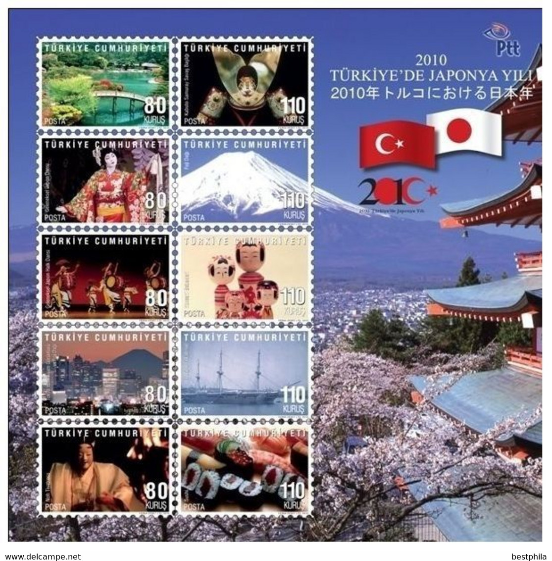 Turkey, Türkei - 2010 - Japon Year 2010 In Turkey - 1.Mini S/Sheet ** MNH - Nuevos