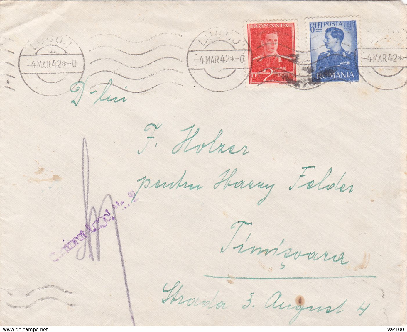 Romania, 1942, WWII Military Censored Stationery COVERS, TIMISOARA  Postmark - 2de Wereldoorlog (Brieven)