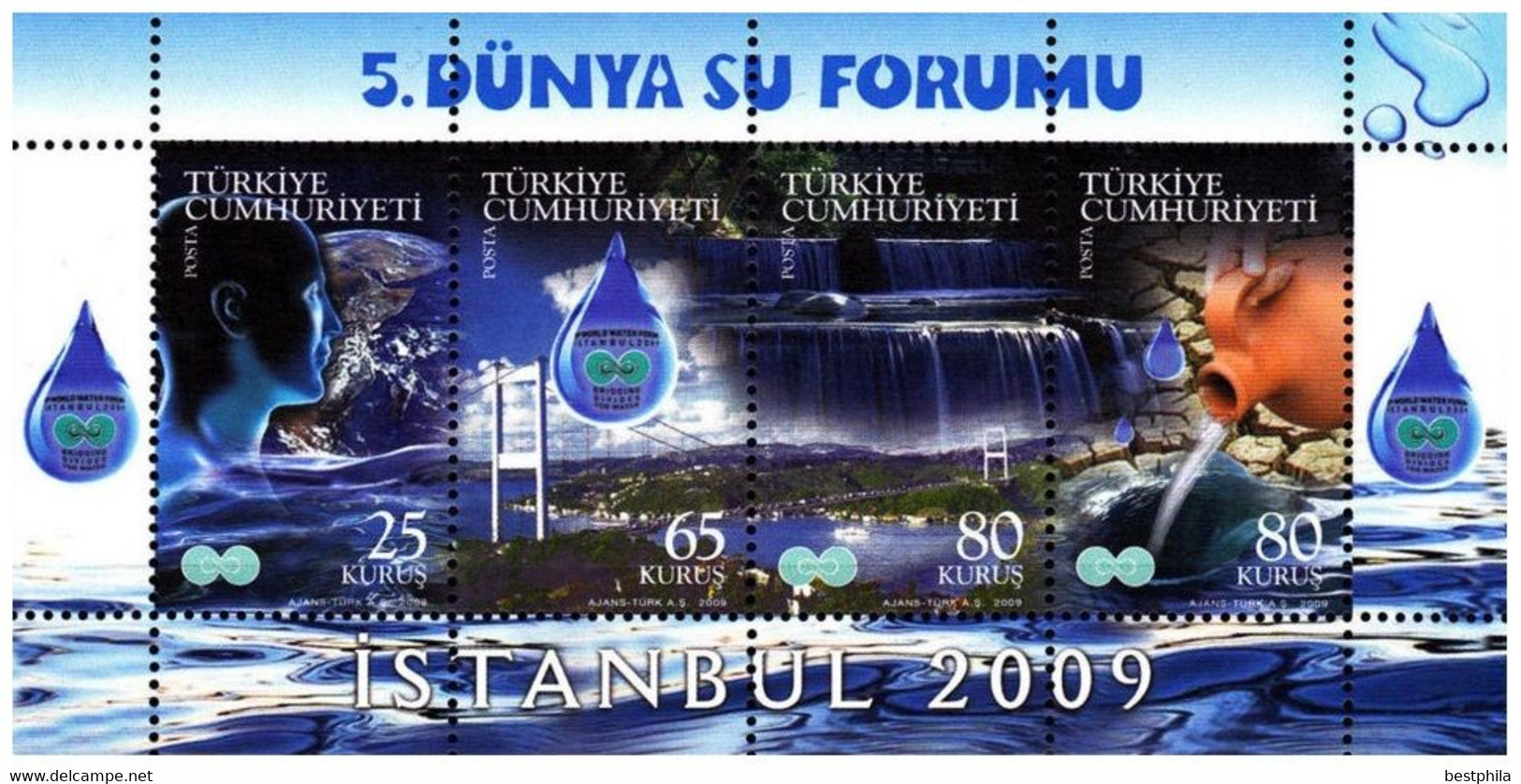 Turkey, Türkei - 2009 - 5th World Water Forum - 1.Mini S/Sheet ** MNH - Nuevos