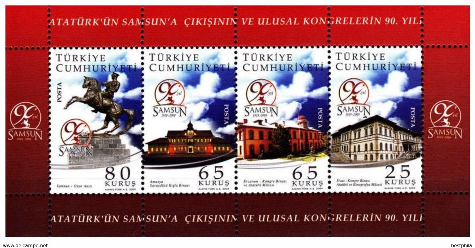 Turkey, Türkei - 2009 - 90th Year Of Atatürk"s To Samsun Congresses - 1.Mini S/Sheet ** MNH - Unused Stamps