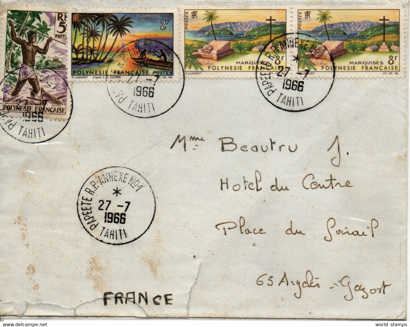 POLINESIE FR. 1966 - Lettres & Documents