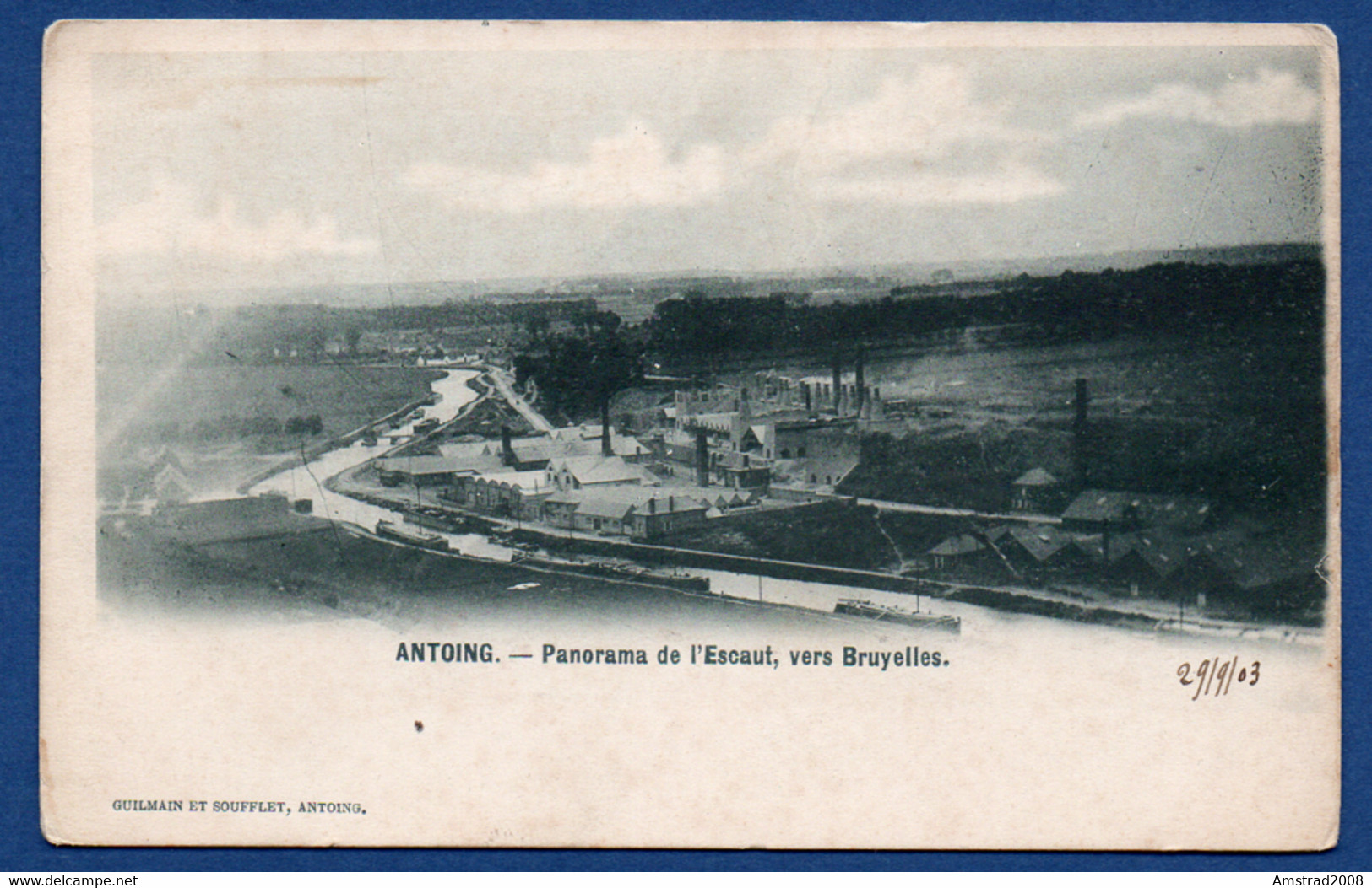 1903 - ANTOING - PANORAMA DE L'ESCAUT, VERS BRUYELLES - BELGIQUE - BELGE - BELGIO - Antoing