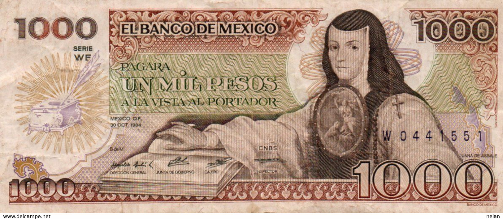MEXICO 1000 PESOS 1984  P-81a.15 - Mexique