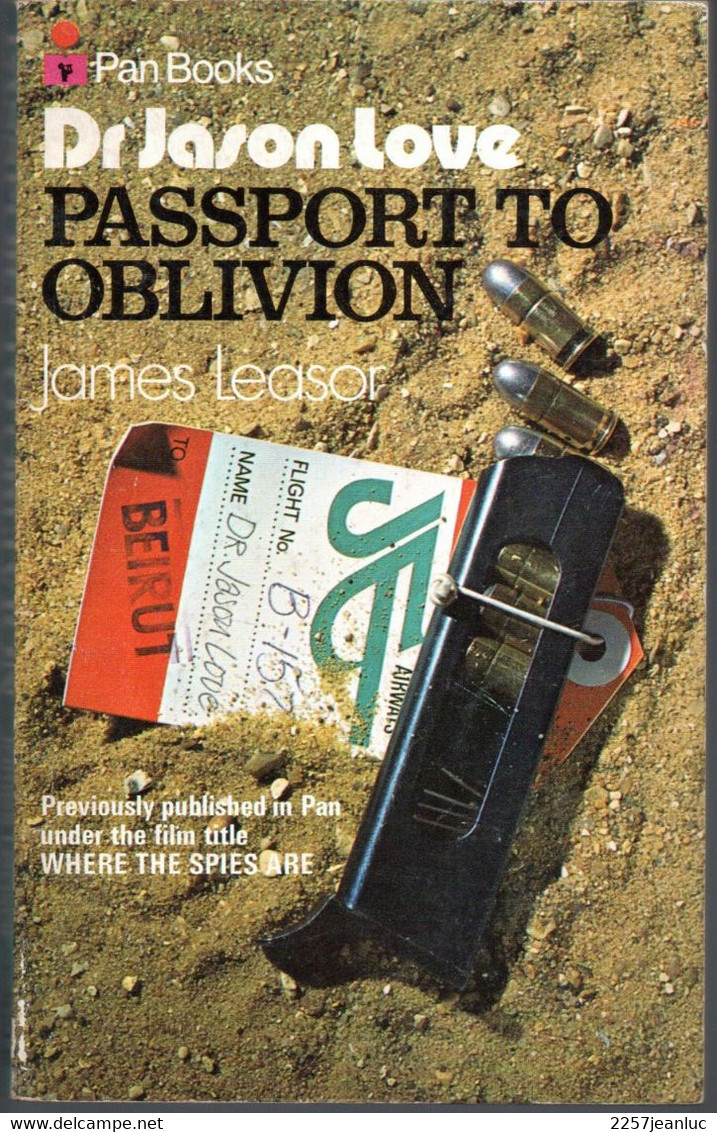 Romans  *Dr Jason Love Passport To Oblivion   * Edition  Pan Books  1972 - Sonstige & Ohne Zuordnung
