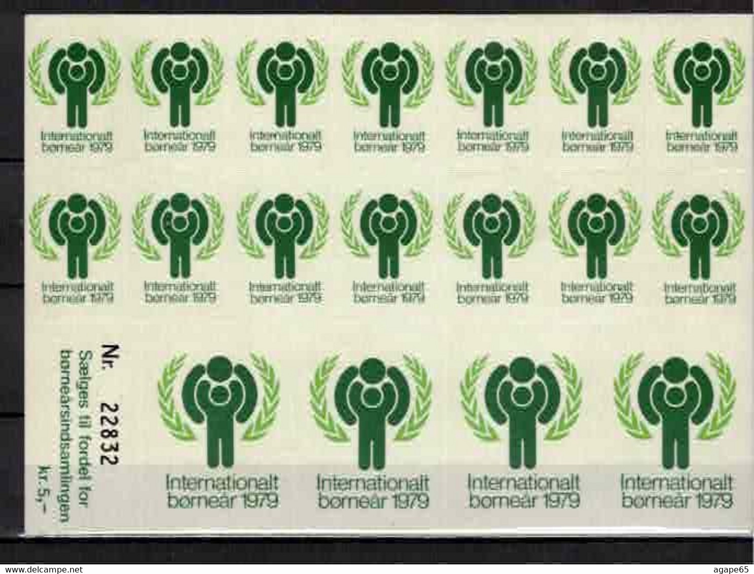 Denmark 1979, International Year Of The Child, 18 Stickers - Altri & Non Classificati