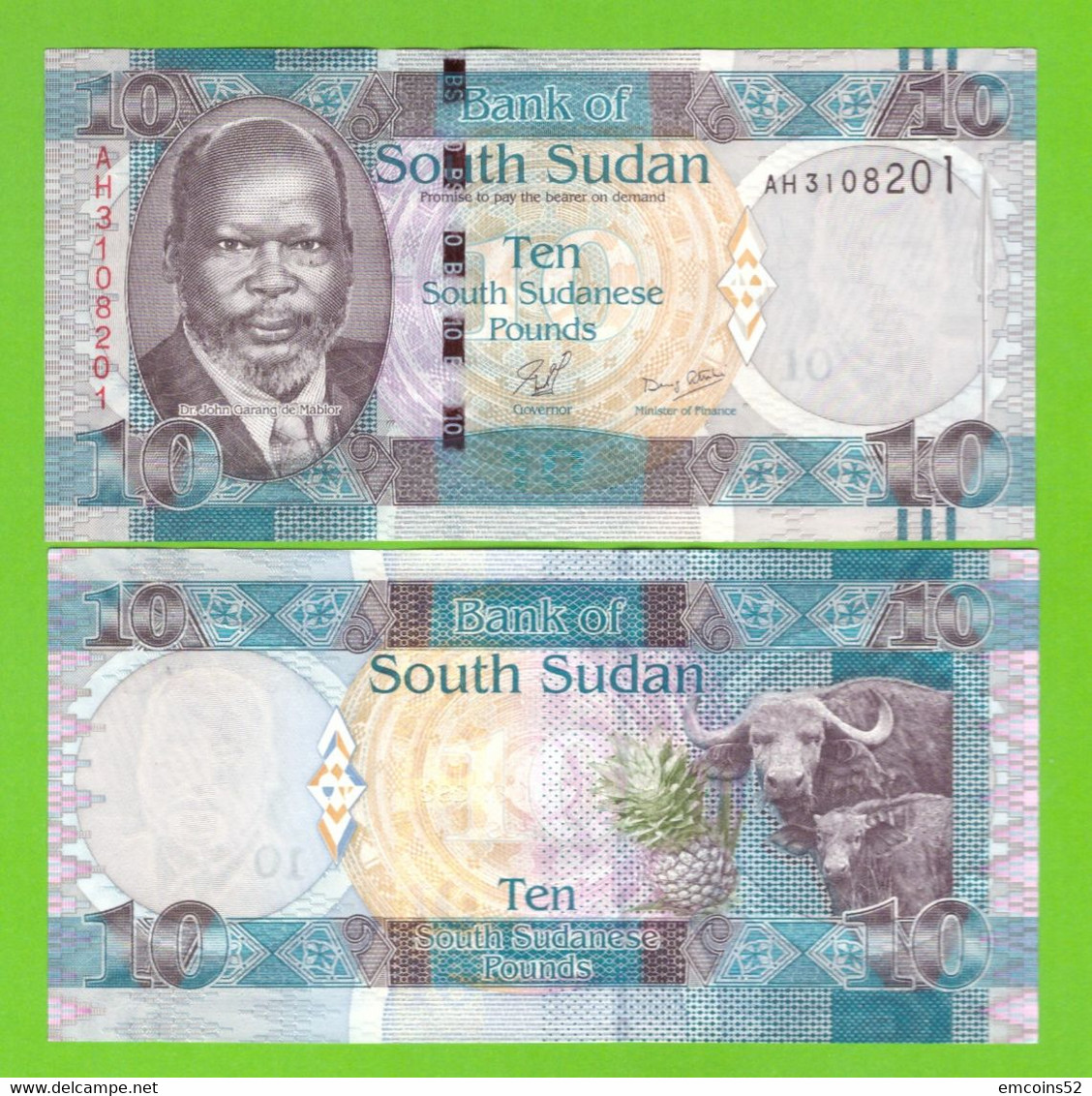 SOUTH SUDAN 10 POUNDS 2011 P-7 UNC - Soudan Du Sud
