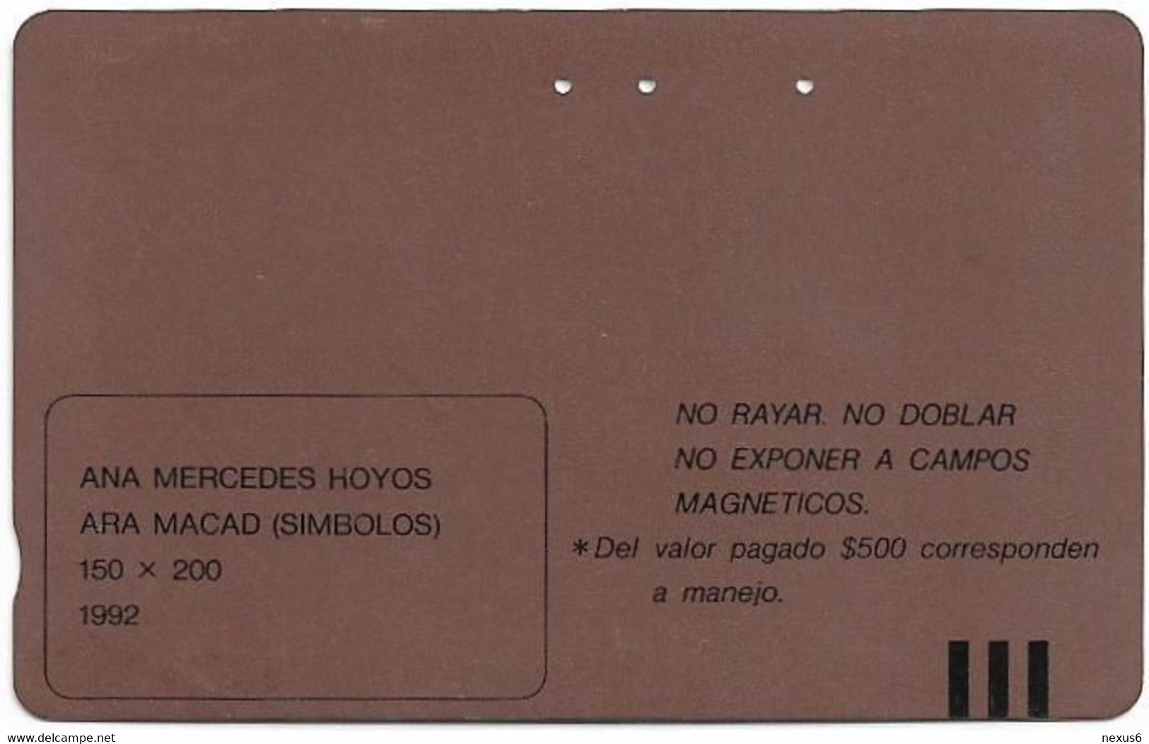 Colombia - Telecom (Tamura) - Ana Mercedes Hoyos - Ara Macad, 5.500$Cp, 10.000ex, Used - Colombie