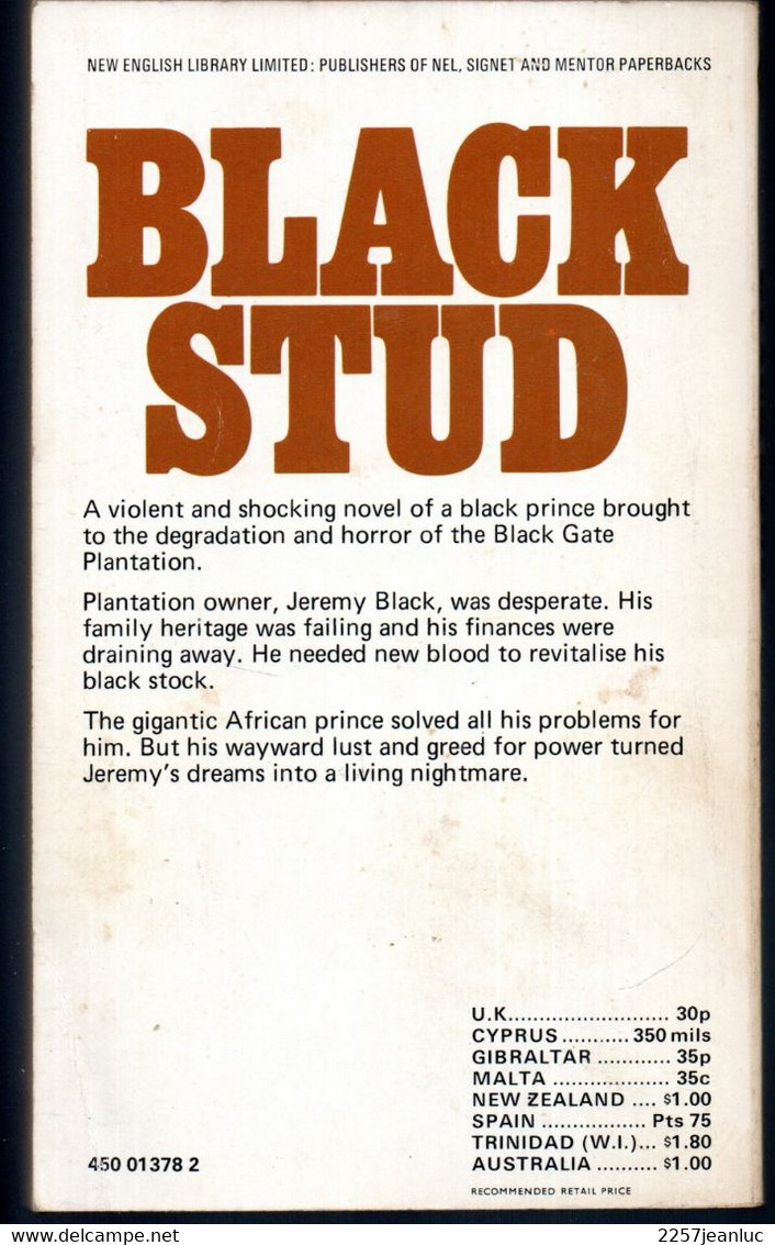 Romans  * Black Stud Robert Tralins  * Edition   1973 - Autres & Non Classés