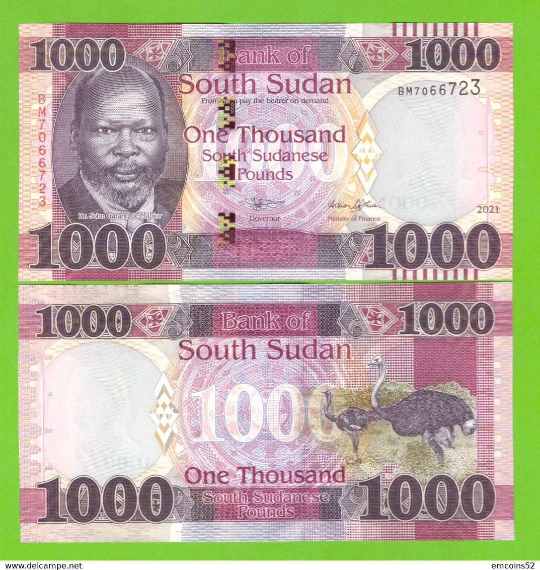 SOUTH SUDAN 1000 POUNDS 2021 P-17 UNC NEW DATE - South Sudan