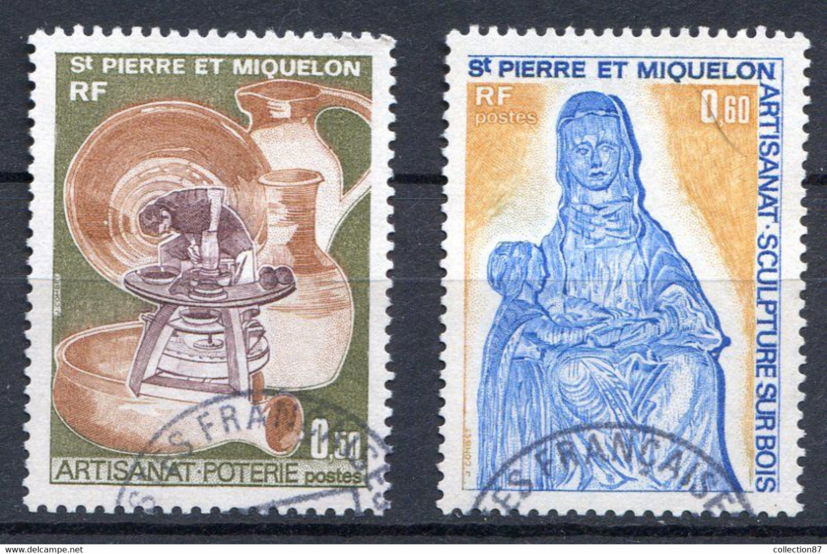 Réf 55 CL2 < -- SAINT PIERRE Et MIQUELON < Yvert N° 443 Et 444 Ø < Oblitéré Ø Used - Used Stamps