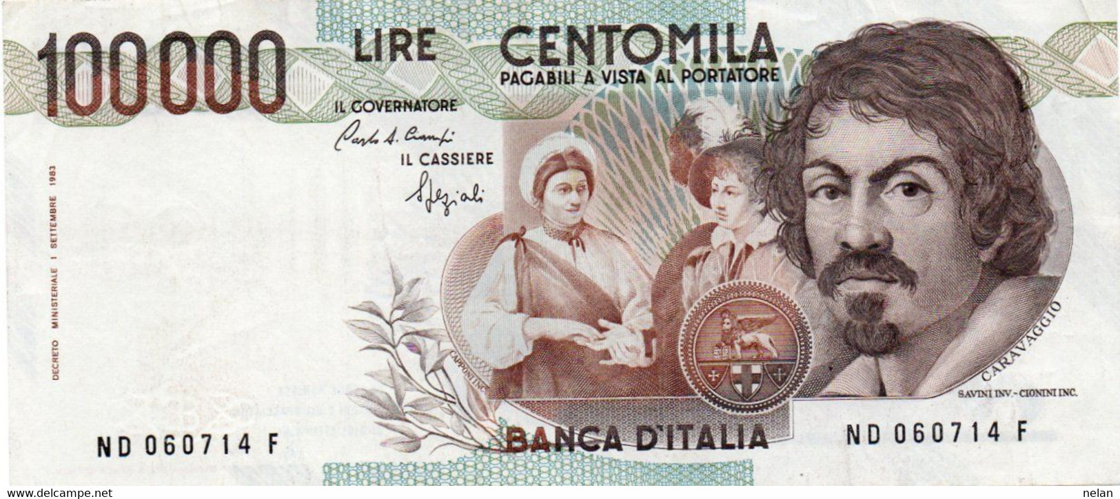 ITALIA 100000 LIRE  1990  P-110b.1   AUNC - 100.000 Lire