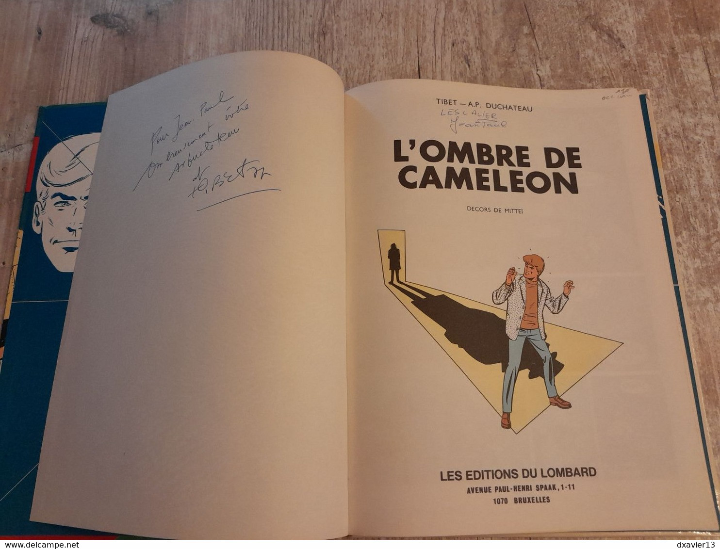 Bande Dessinée Dédicacée -  Ric Hochet 4 - L'ombre De Caméléon (1966) - Widmungen