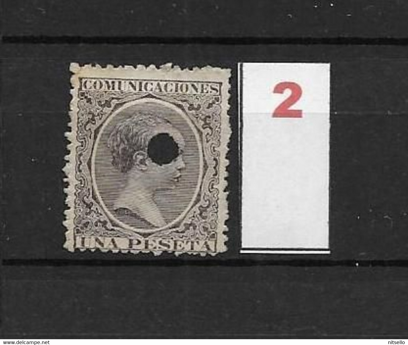 LOTE 2242 /// ESPAÑA 1889-1899  TELEGRAFOS  EDIFIL Nº 226T 1 PTA  // CATALOG/COTE:8€  ¡¡¡ OFERTA - LIQUIDATION !!! - Télégraphe