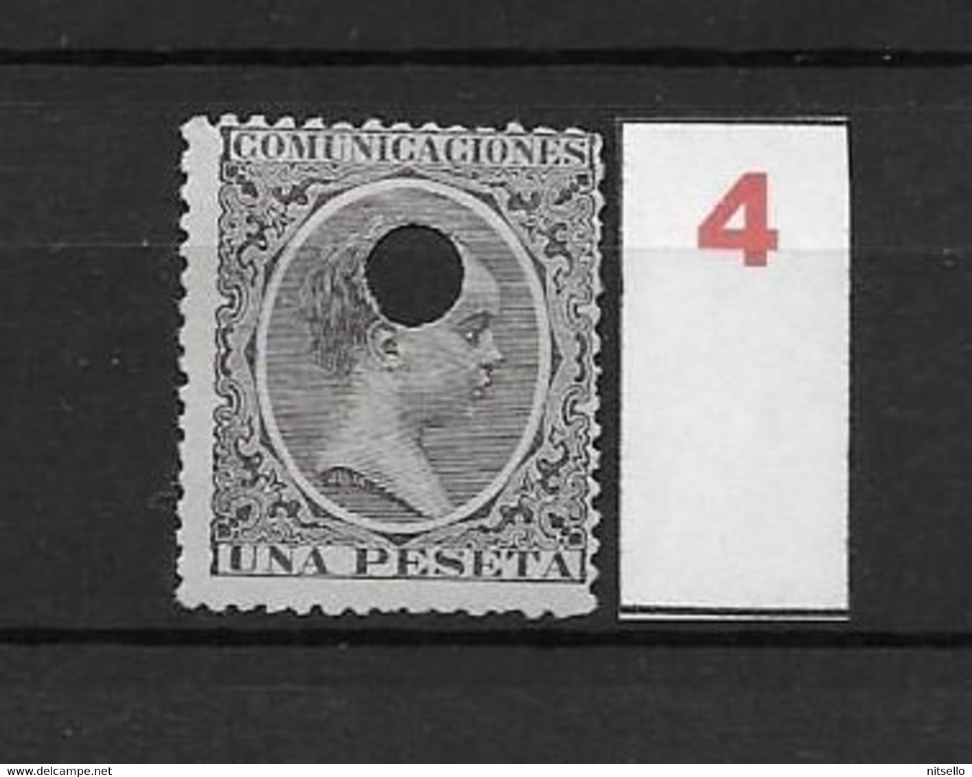 LOTE 2242 /// ESPAÑA 1889-1899  TELEGRAFOS  EDIFIL Nº 226T 1 PTA  // CATALOG/COTE:8€  ¡¡¡ OFERTA - LIQUIDATION !!! - Télégraphe