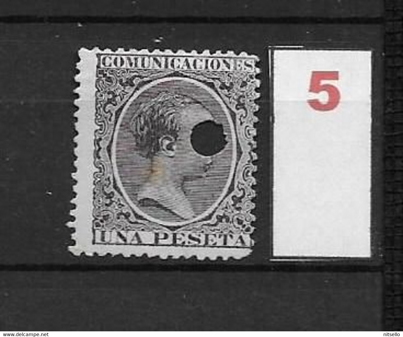 LOTE 2242 /// ESPAÑA 1889-1899  TELEGRAFOS  EDIFIL Nº 226T 1 PTA  // CATALOG/COTE:8€  ¡¡¡ OFERTA - LIQUIDATION !!! - Telegramas