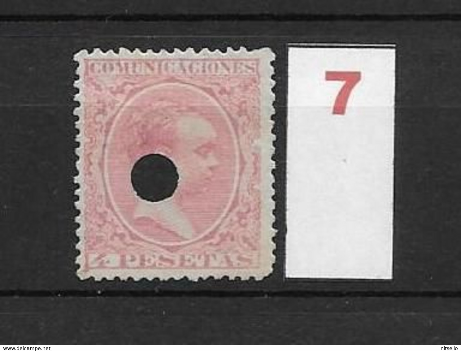 LOTE 2242 /// ESPAÑA 1889-1899  TELEGRAF.  EDIFIL Nº 227T 4 PTAS NSG   // CATALOG/COTE: 8€ - Telegramas