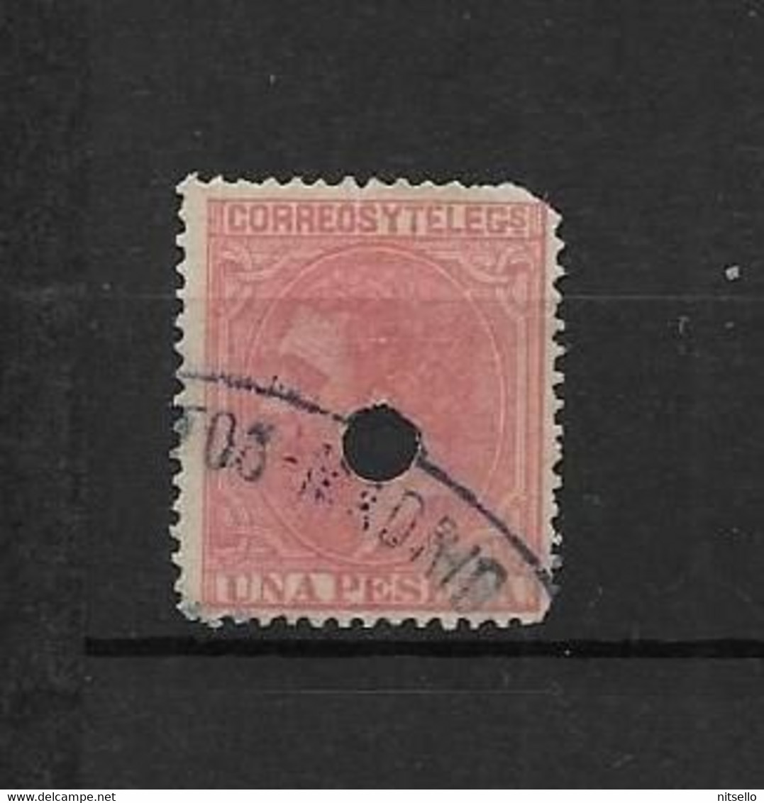 LOTE 2242 /// ESPAÑA 1889-1899  TELEGRAF.  EDIFIL Nº 207T 1 PTAS    // CATALOG/COTE: 8,50€ - Telegramas