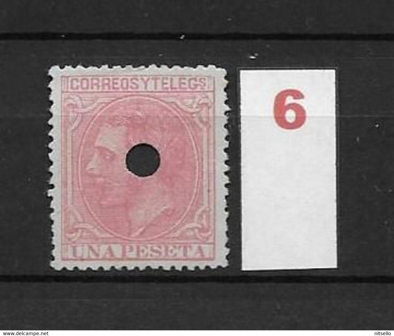 LOTE 2242 /// ESPAÑA 1889-1899  TELEGRAF.  EDIFIL Nº 207T 1 PTA  NSG    // CATALOG/COTE: 8,50€ - Telegramas