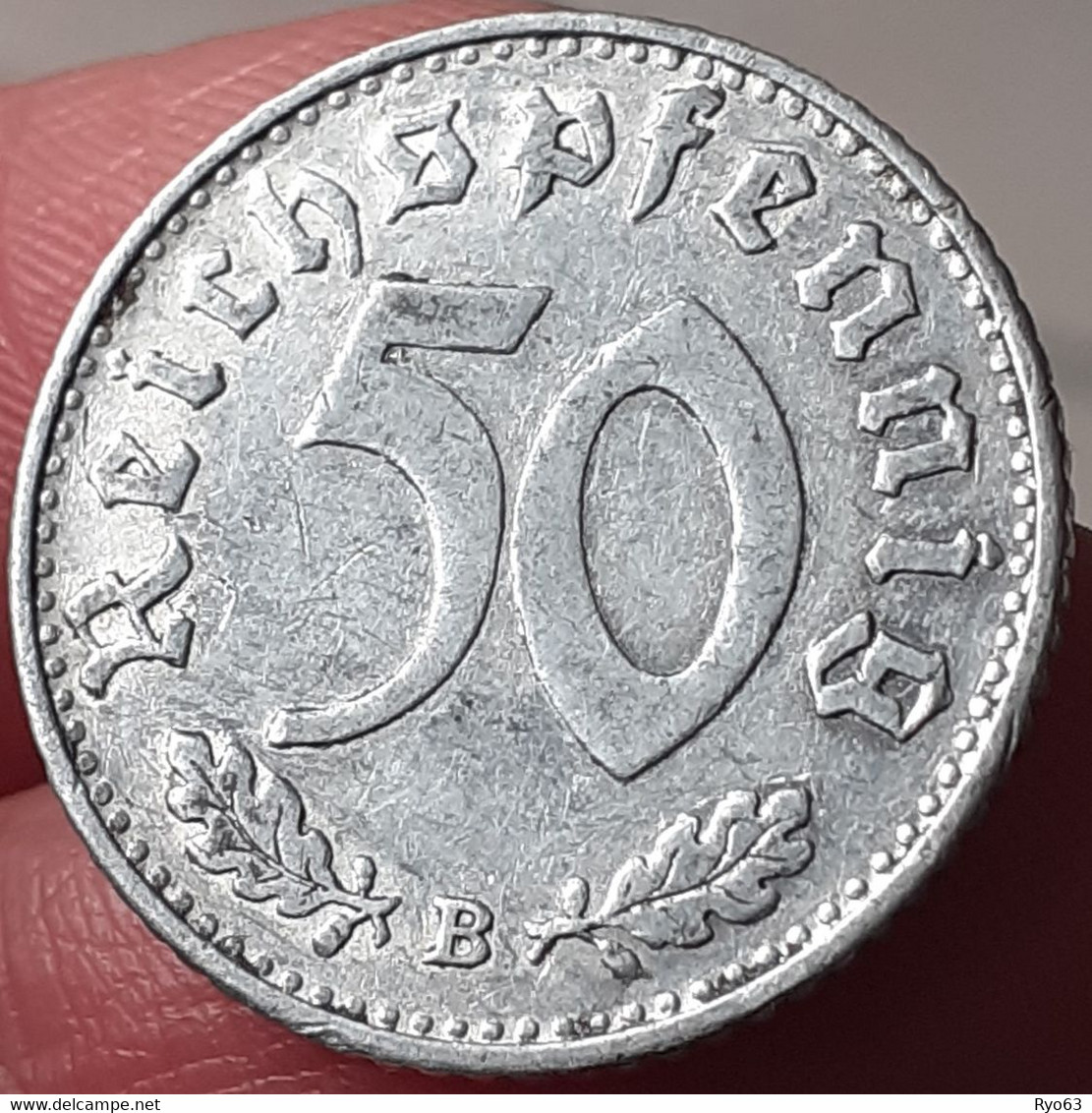 Monnaie 50 Reichspfennig 1939 B III Reich Allemagne - 50 Reichspfennig